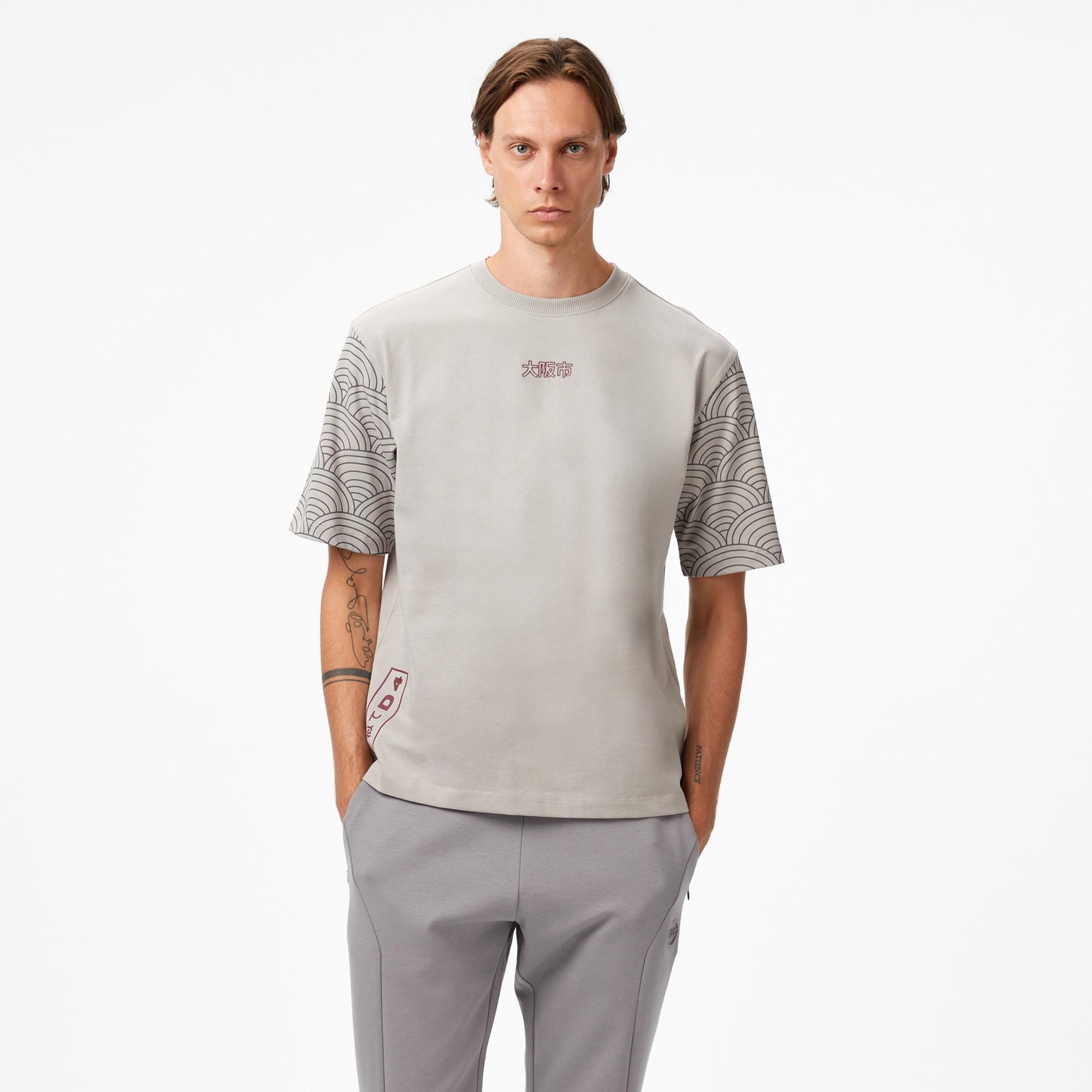 UNITED4 Erkek Gri T-Shirt