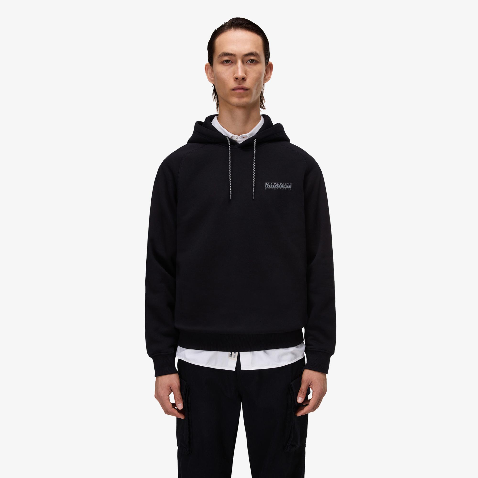 Napapijri B-Back Graphic Erkek Siyah Sweatshirt