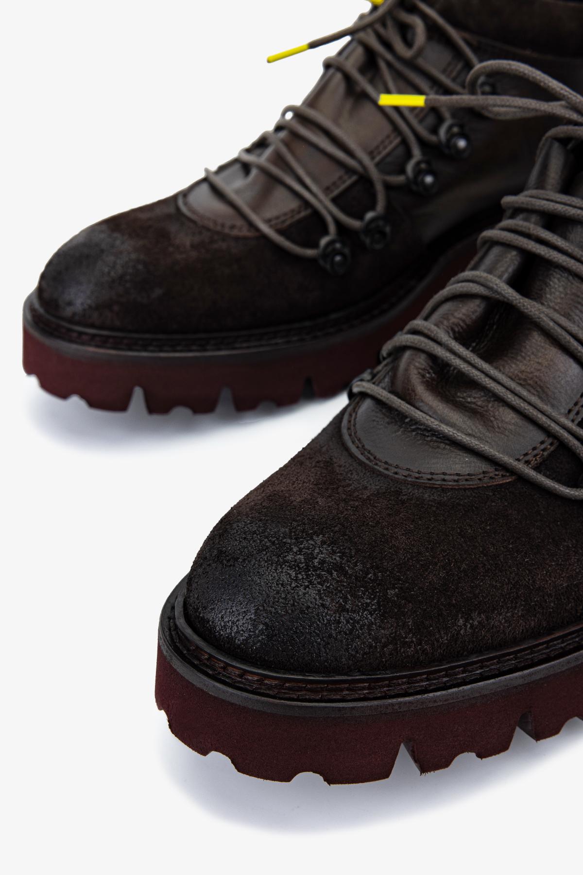 Valmenti Erkek Hakiki Deri Kahverengi Casual Bot