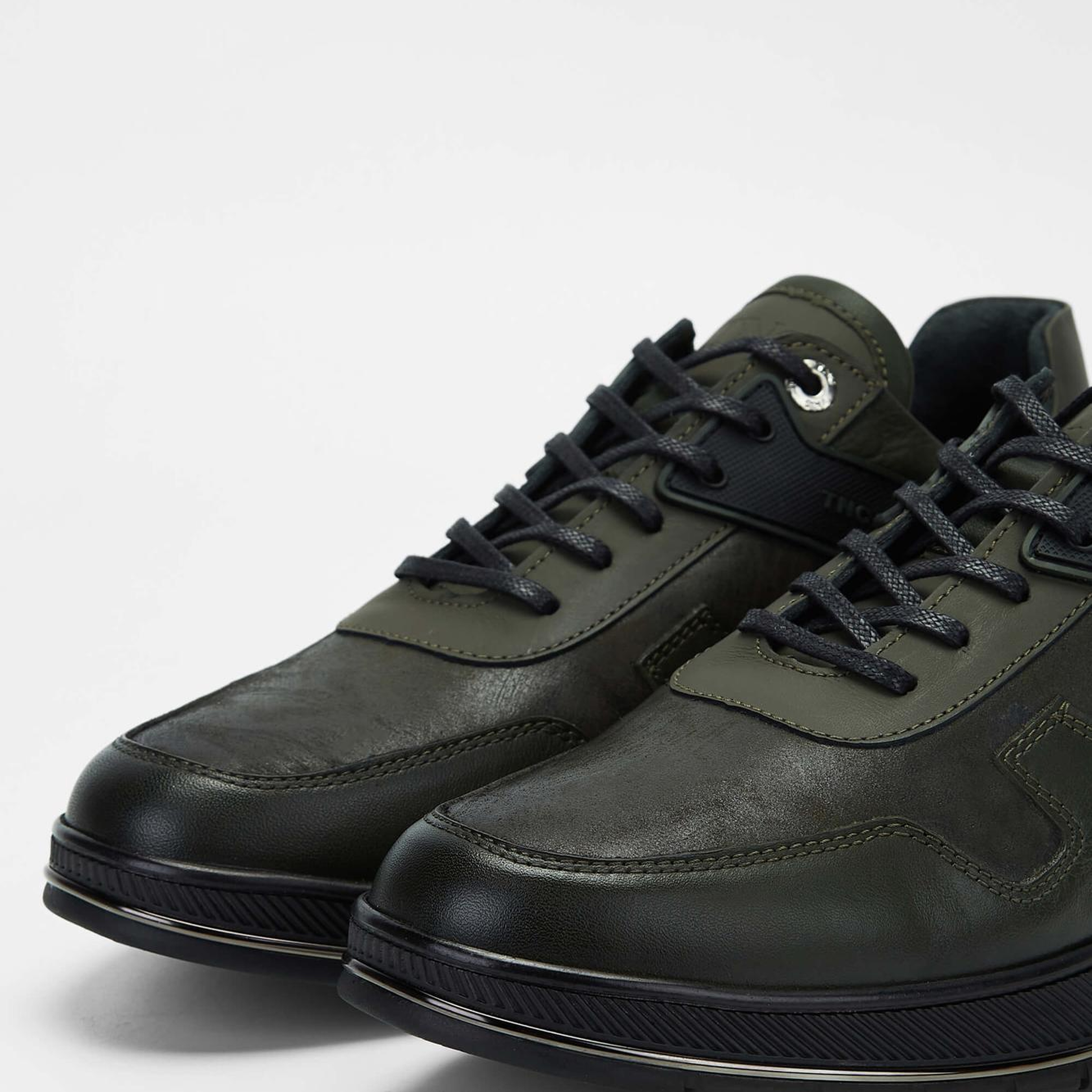 Tamer Tanca Erkek Hakiki Deri Haki Sneakers & Spor Ayakkabı