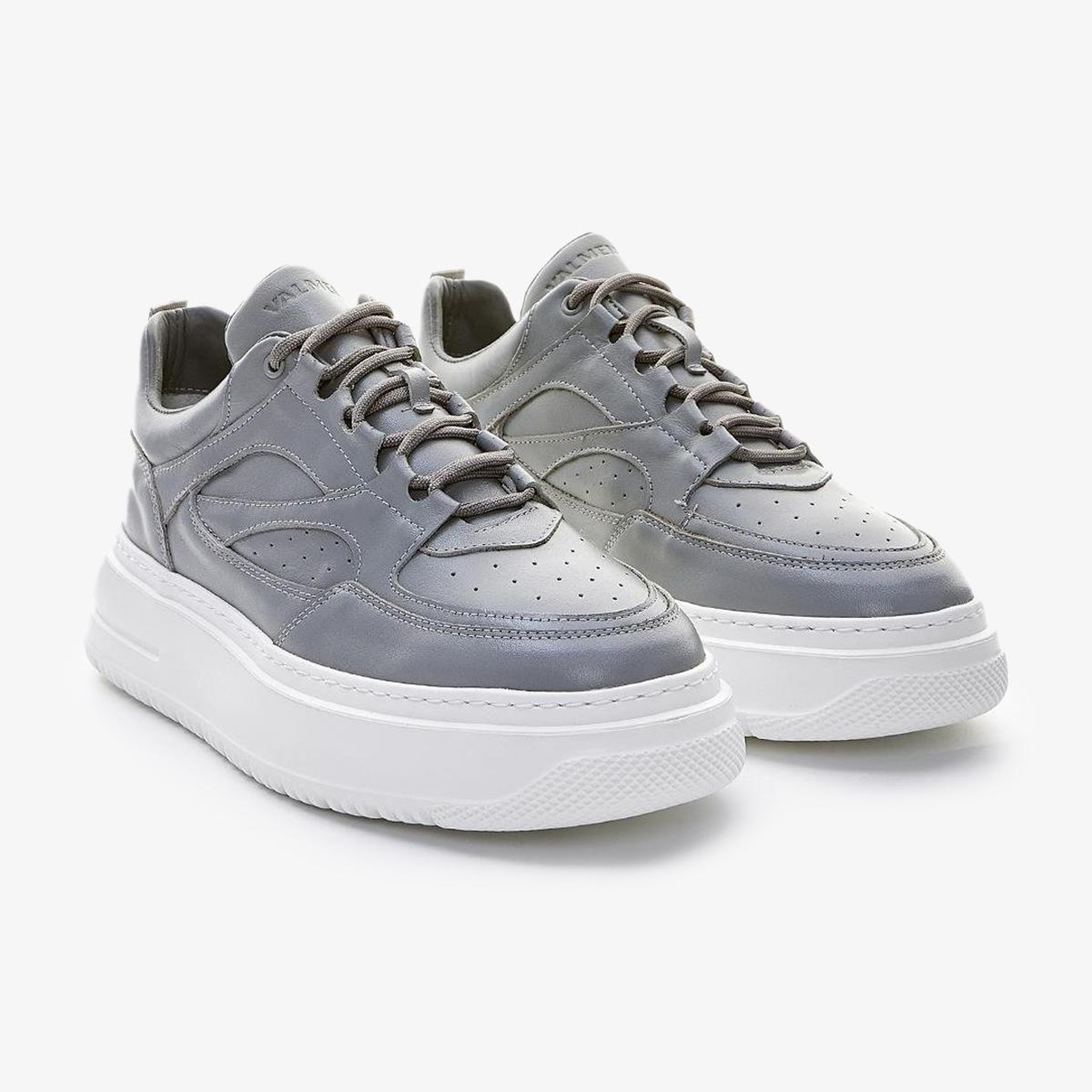 Valmenti Erkek Hakiki Deri Gri Spor Ayakkabı