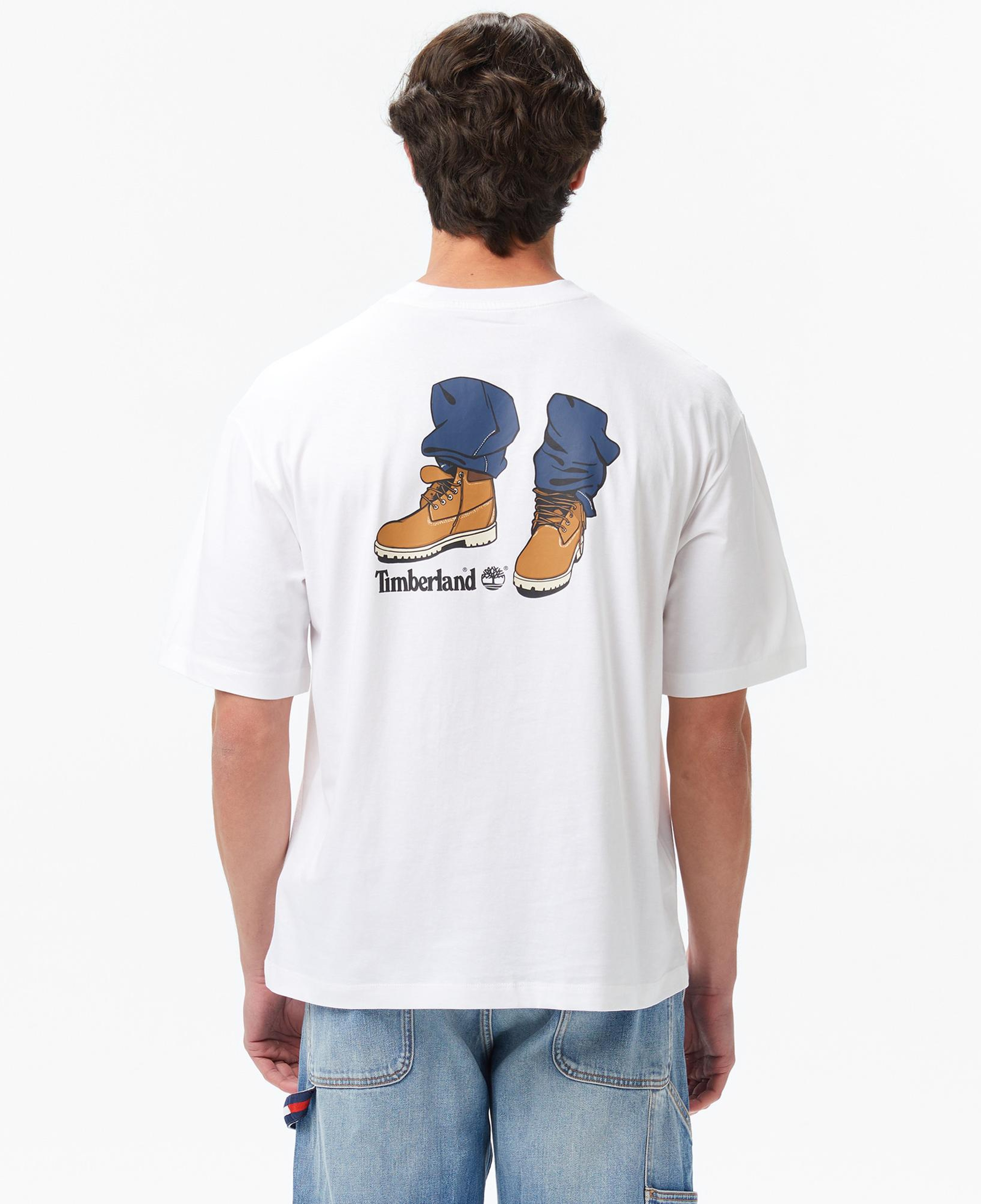 Timberland 'My Boots'' Short Sleeve Erkek Beyaz T-Shirt