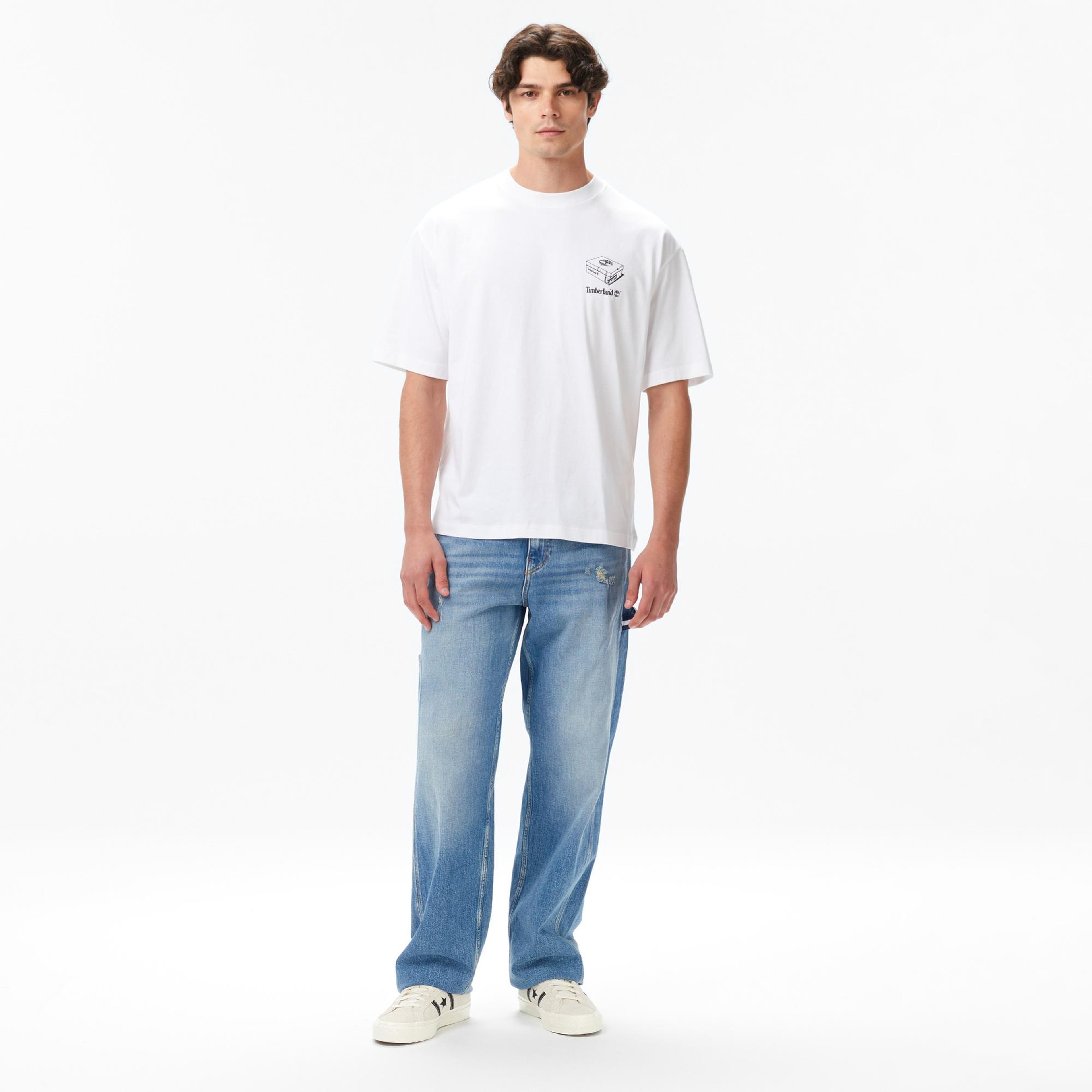 Timberland 'My Boots'' Short Sleeve Erkek Beyaz T-Shirt