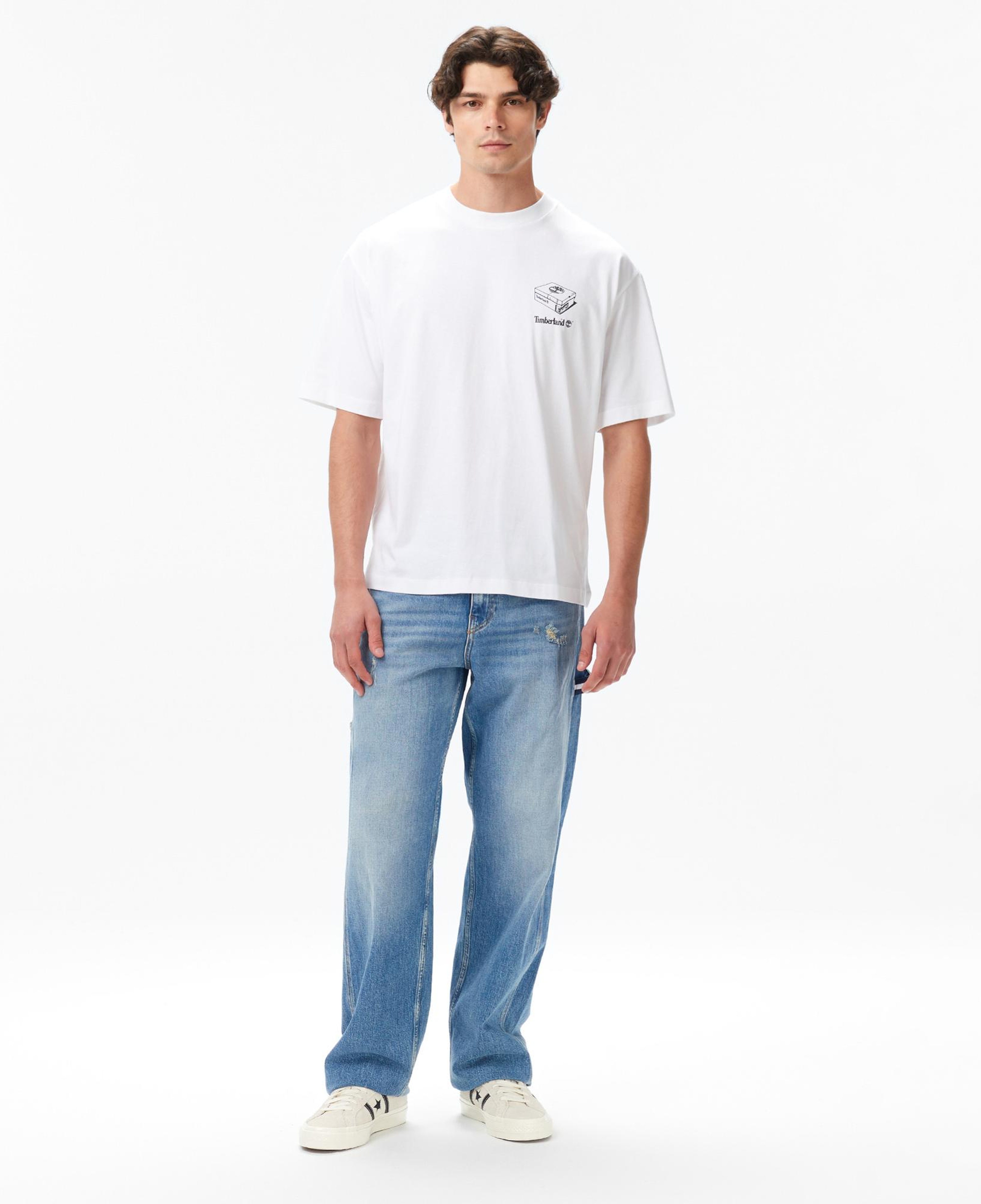 Timberland 'My Boots'' Short Sleeve Erkek Beyaz T-Shirt