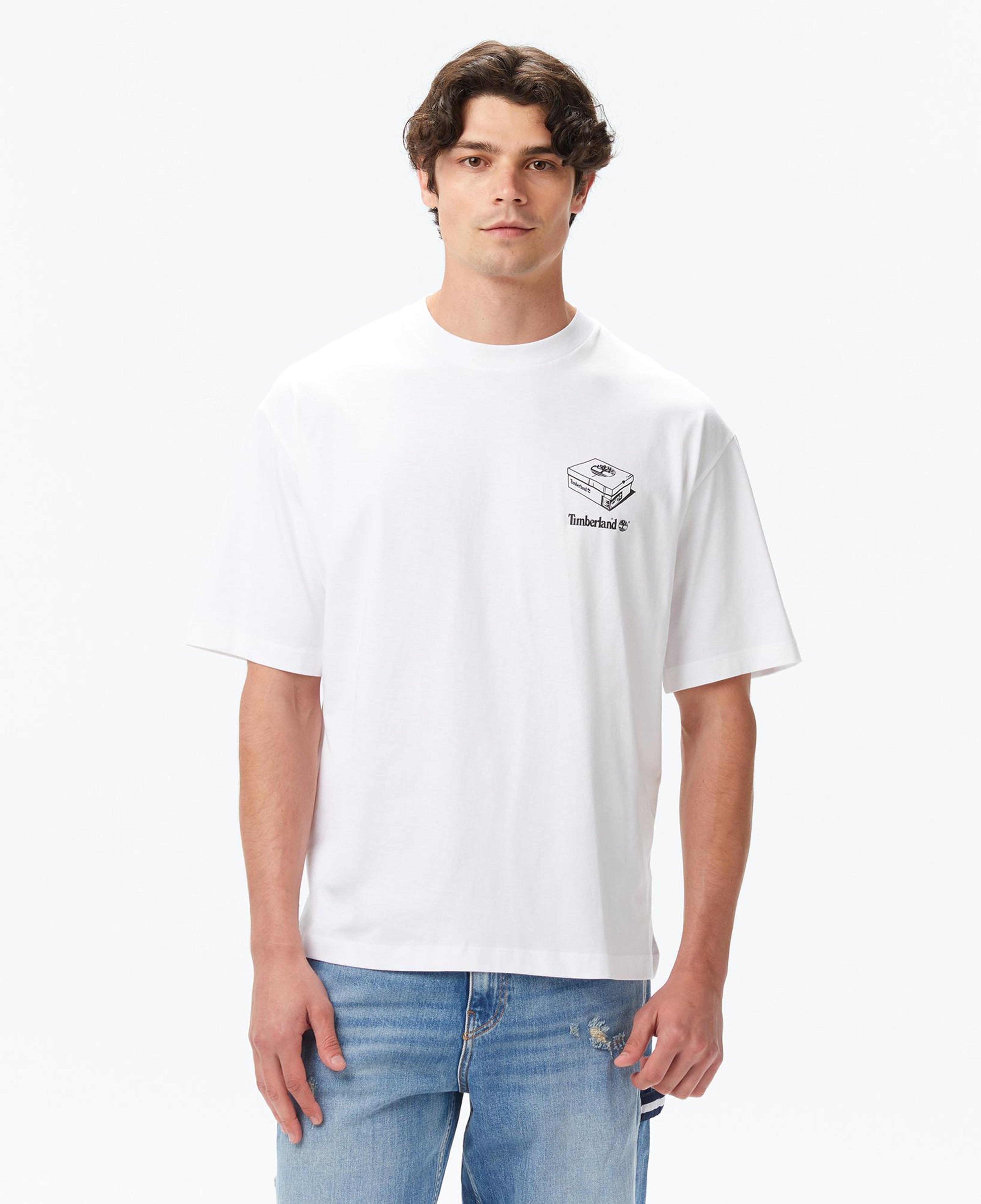 Timberland 'My Boots'' Short Sleeve Erkek Beyaz T-Shirt