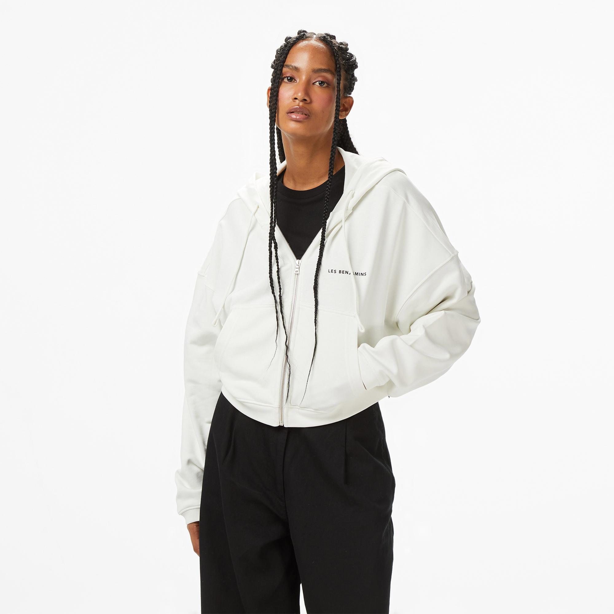 Les Benjamins Kadın Beyaz Sweatshirt