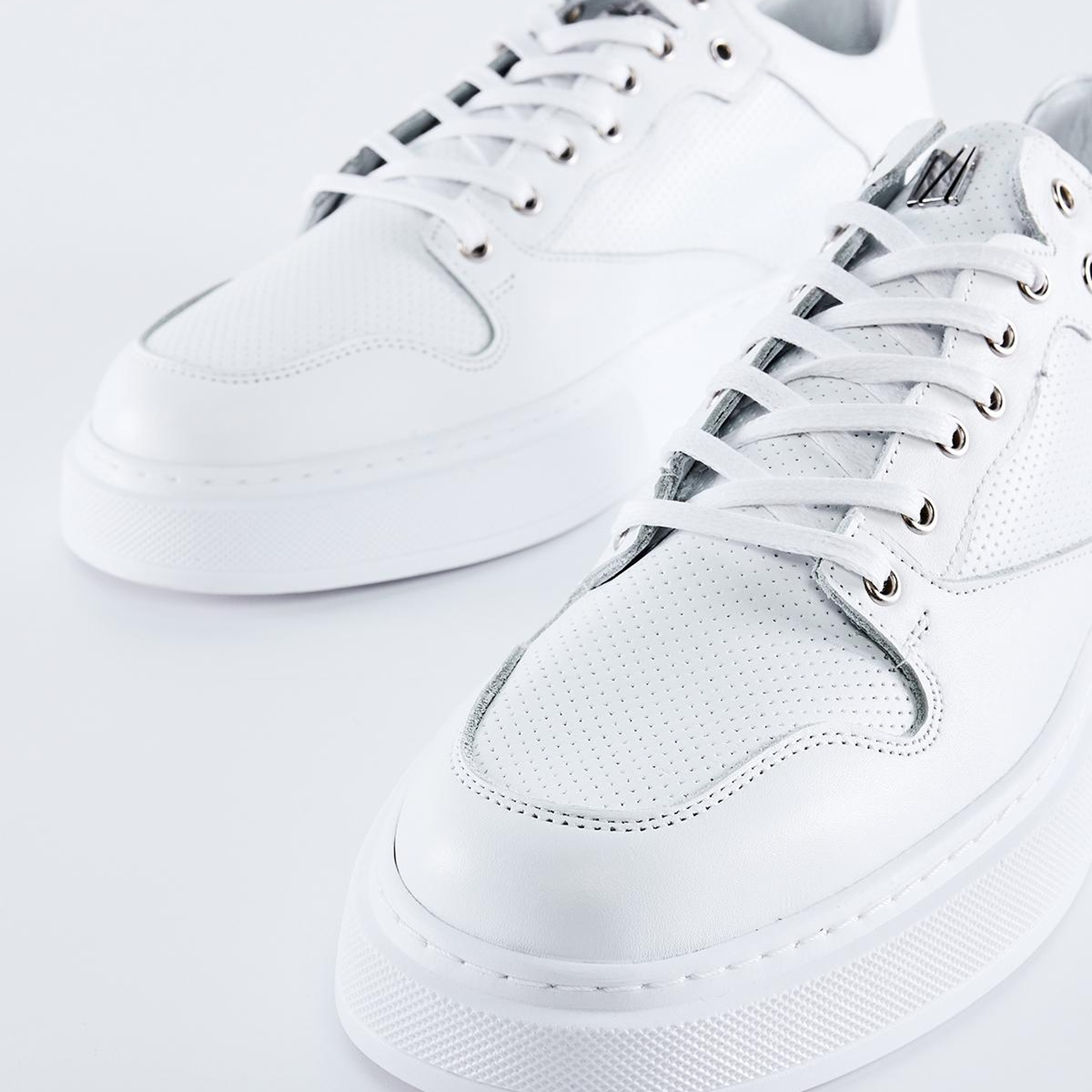 Valmenti Erkek Hakiki Deri Beyaz Spor Ayakkabı