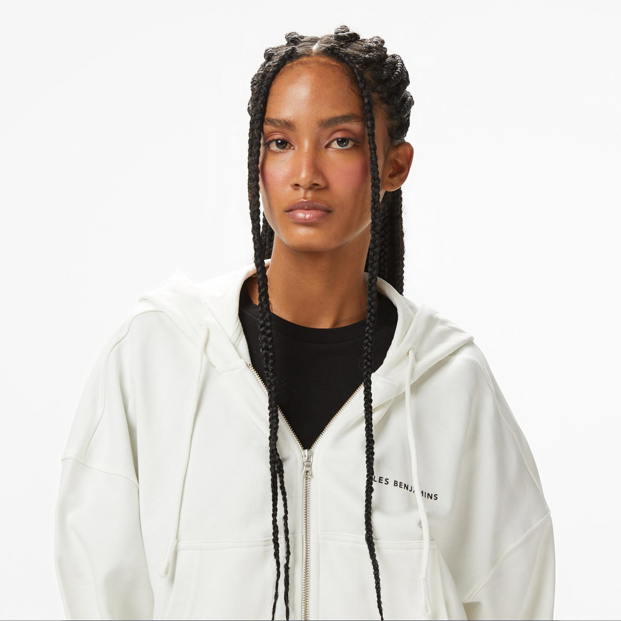 Les Benjamins Kadın Beyaz Sweatshirt