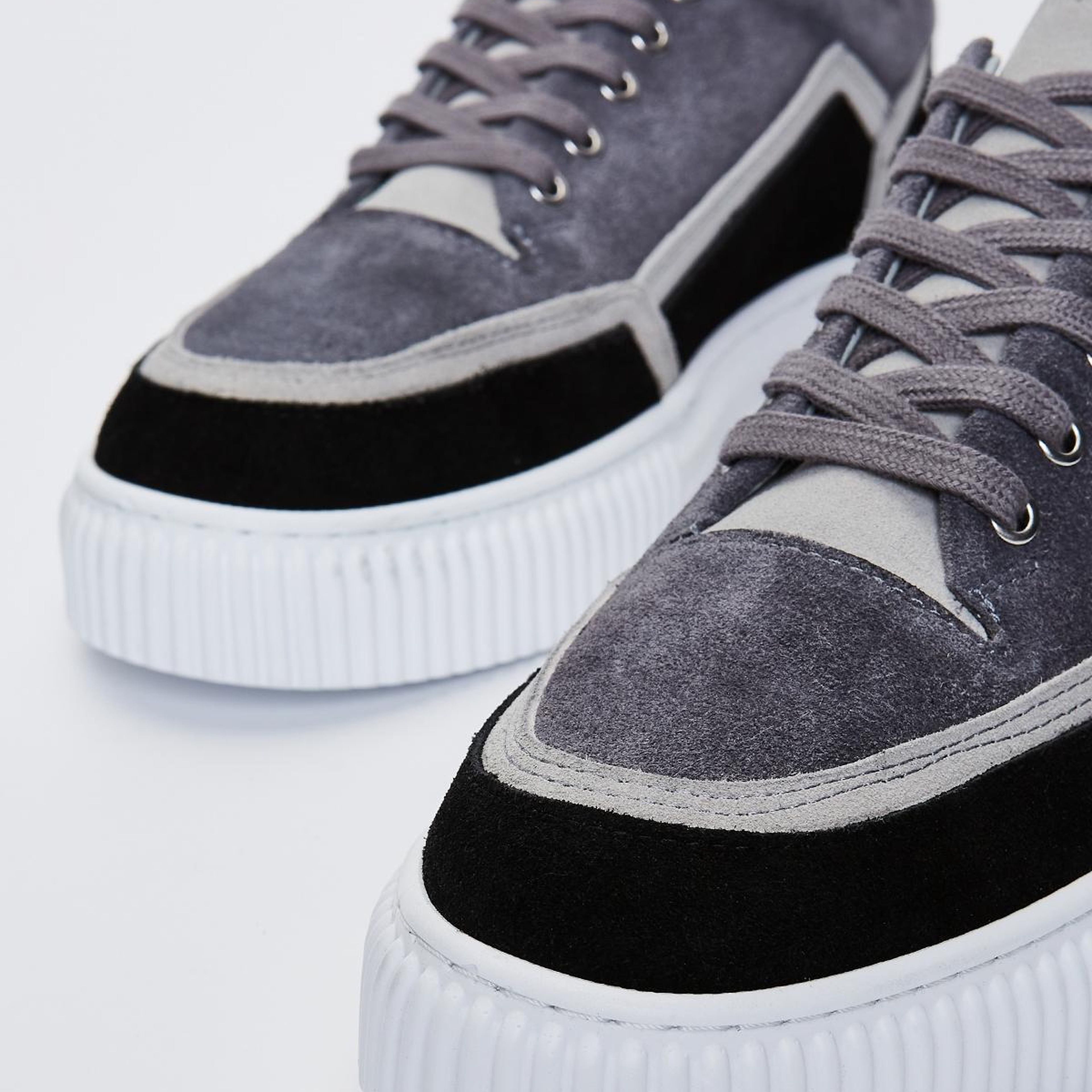 Valmenti Erkek Hakiki Deri Siyah Süet Spor Ayakkabı