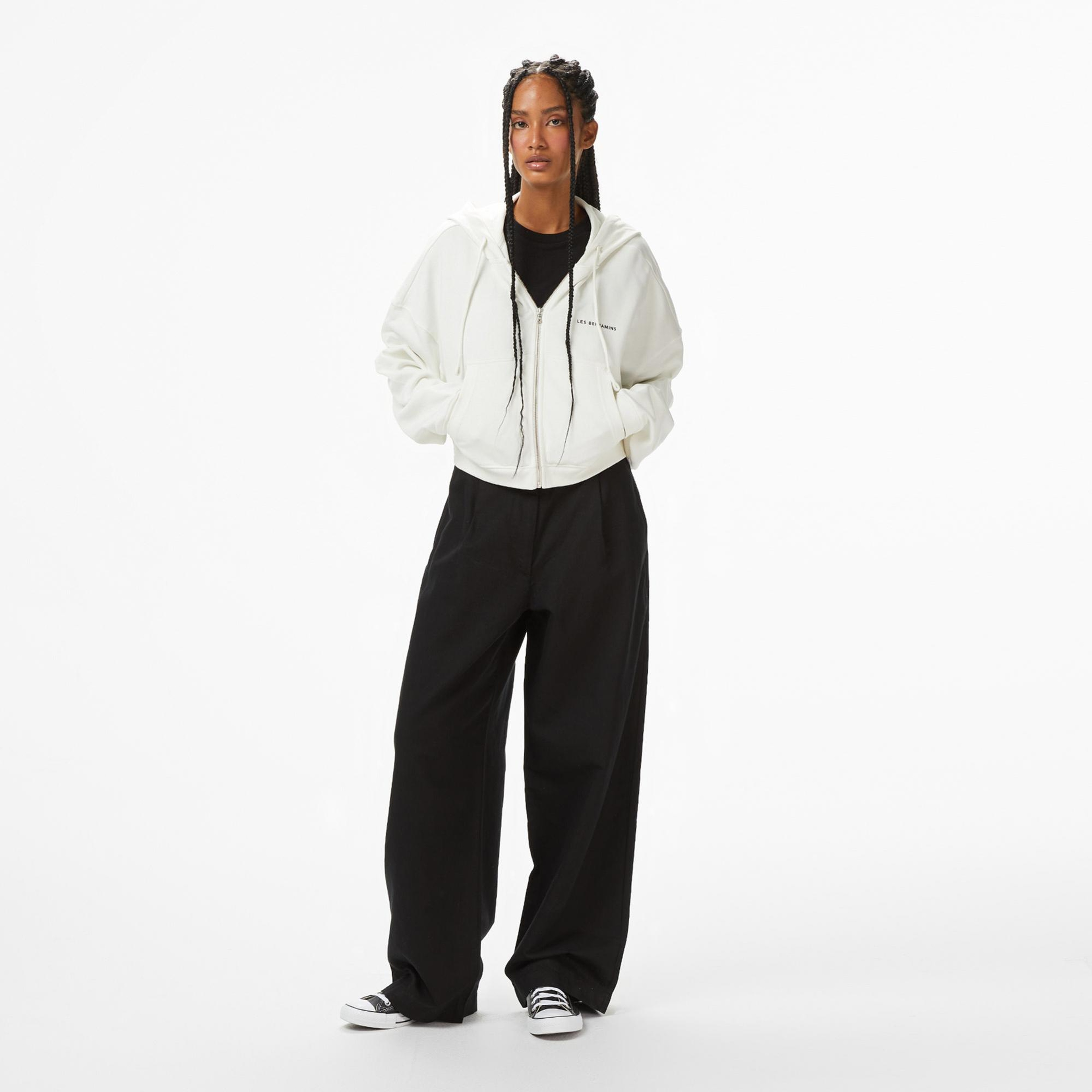 Les Benjamins Kadın Beyaz Sweatshirt