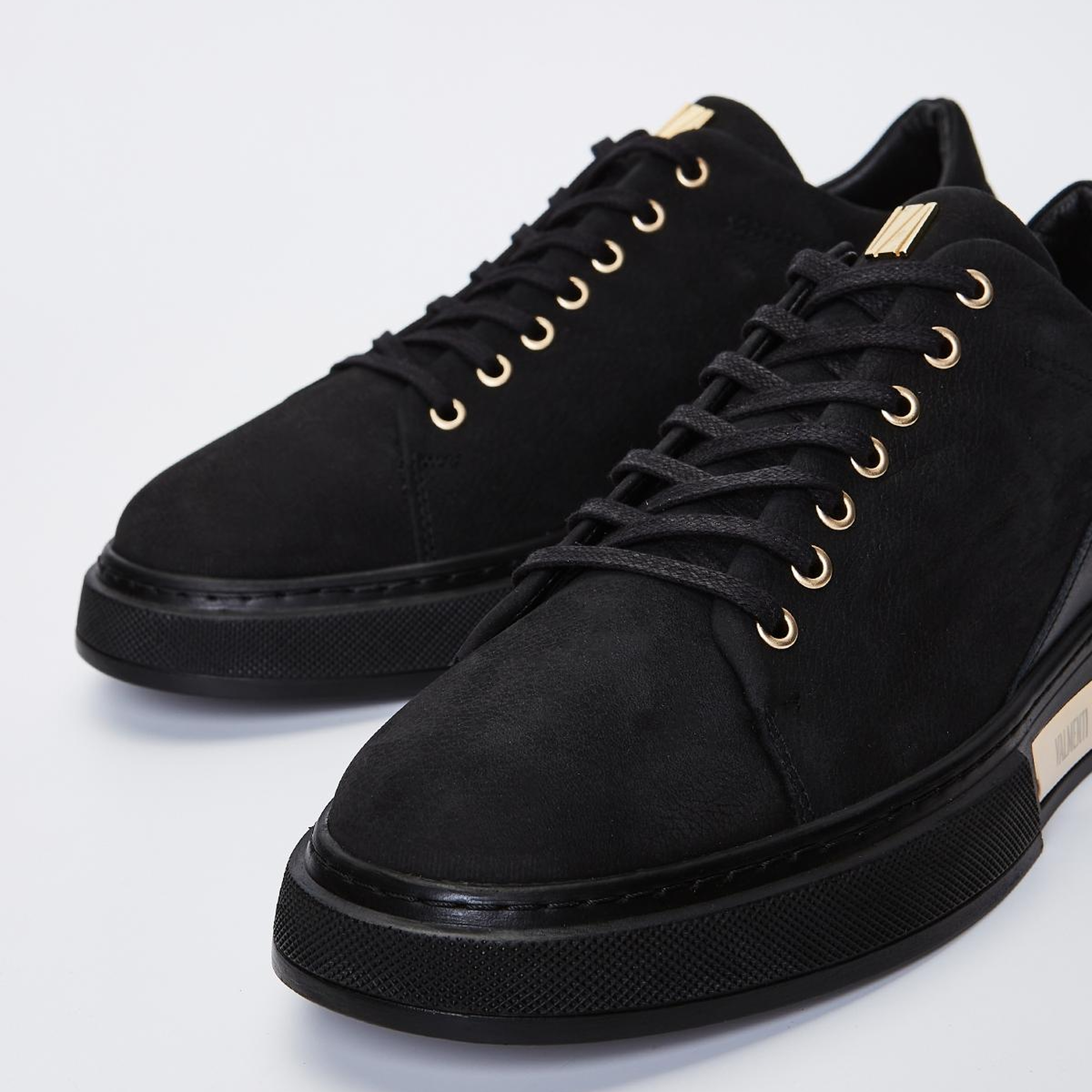 Valmenti Erkek Hakiki Deri Siyah Nubuk Spor Ayakkabı