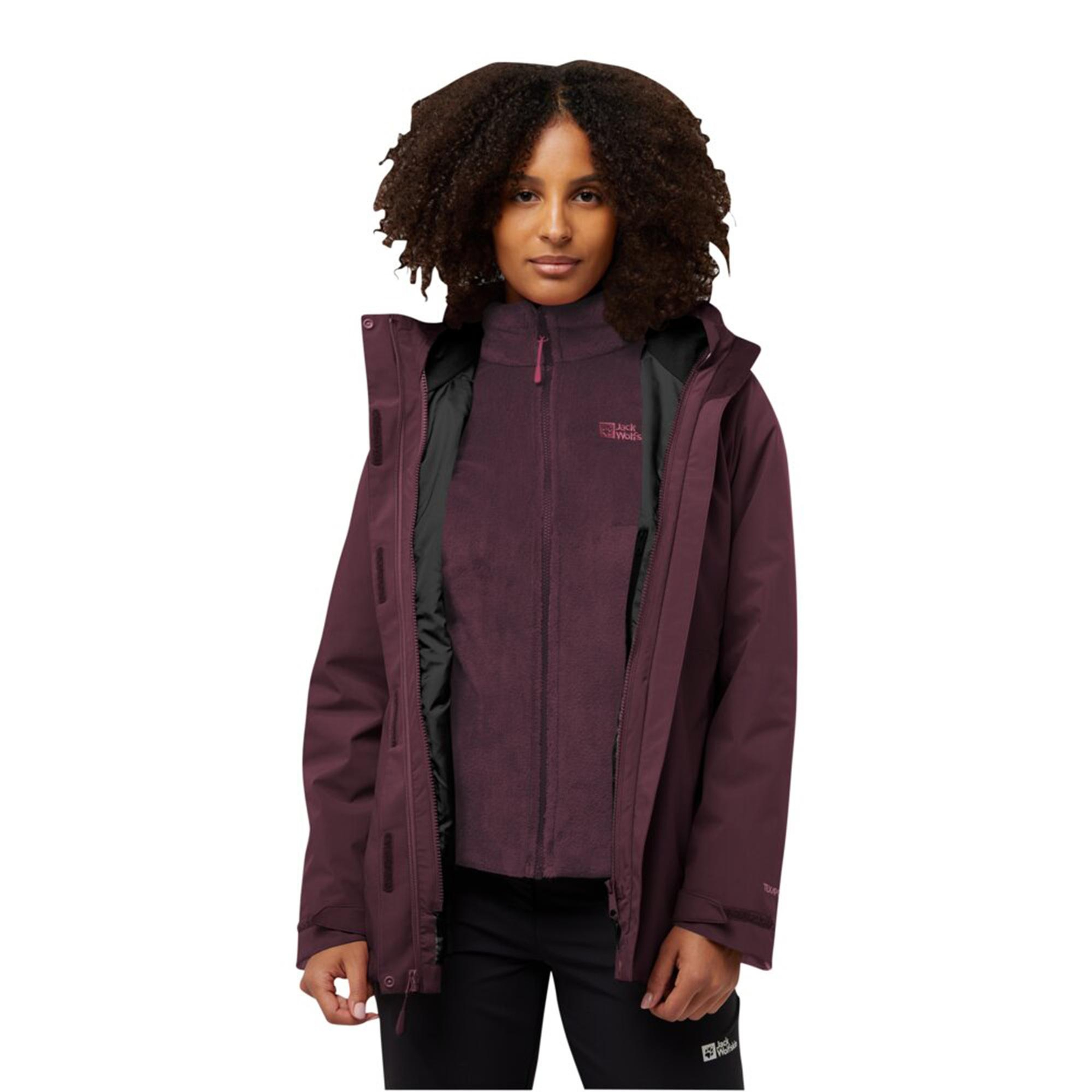Jack Wolfskin Rotwand 3in4 Kadın Mor Ceket