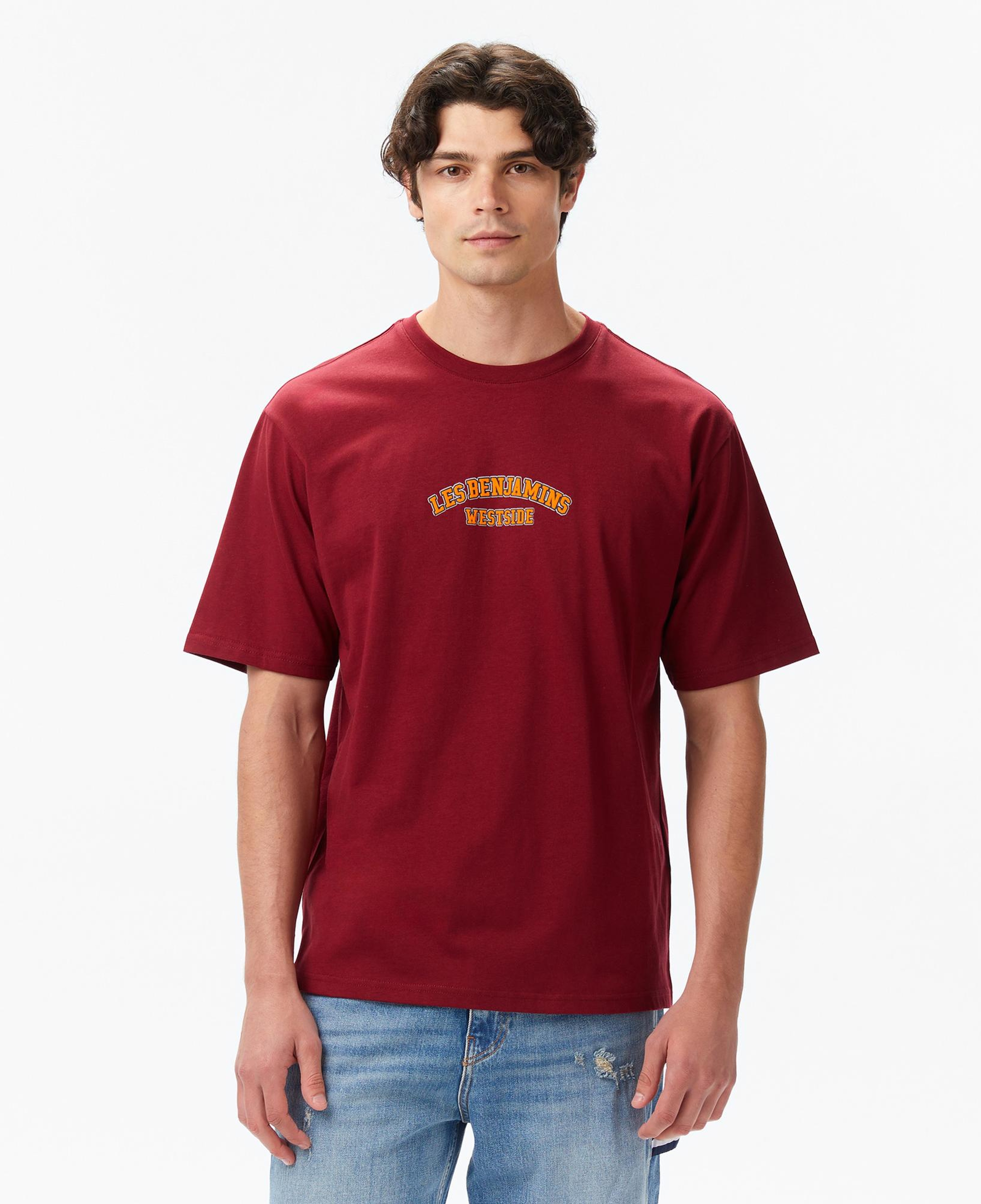 Les Benjamins Erkek Bordo T-Shirt