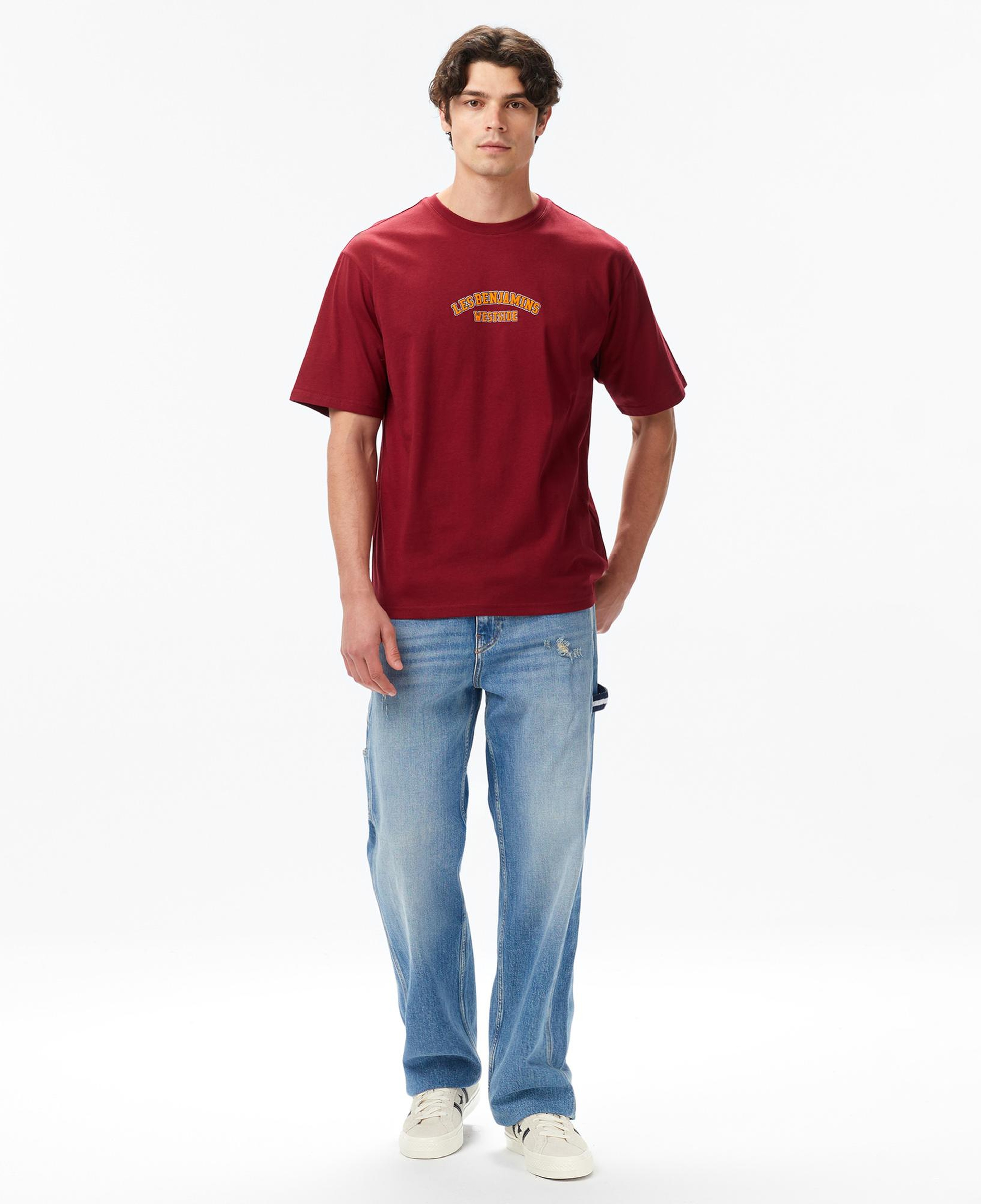 Les Benjamins Erkek Bordo T-Shirt