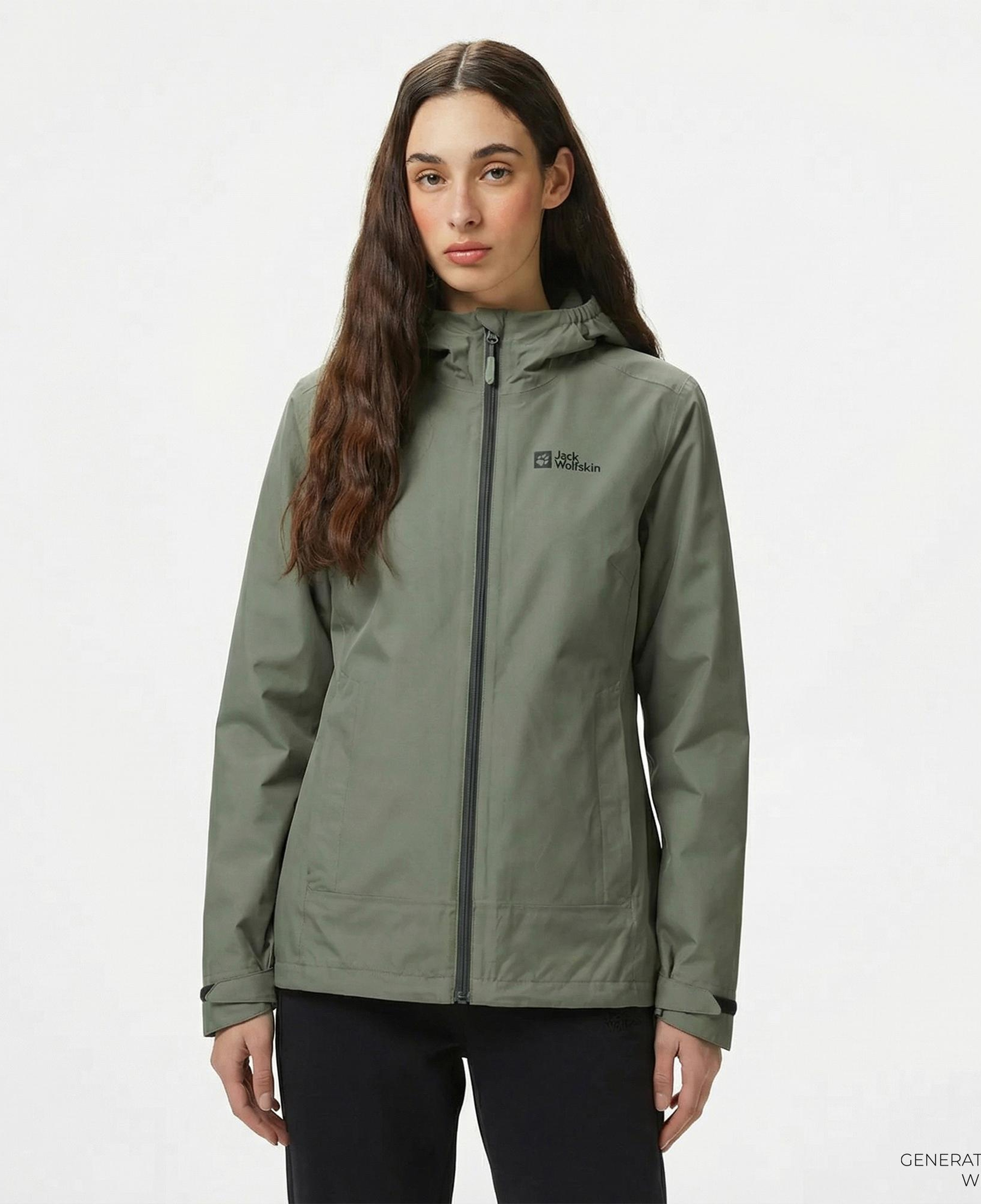 Jack Wolfskin Moonrise 3-in-1 Yeşil Kadın Ceket