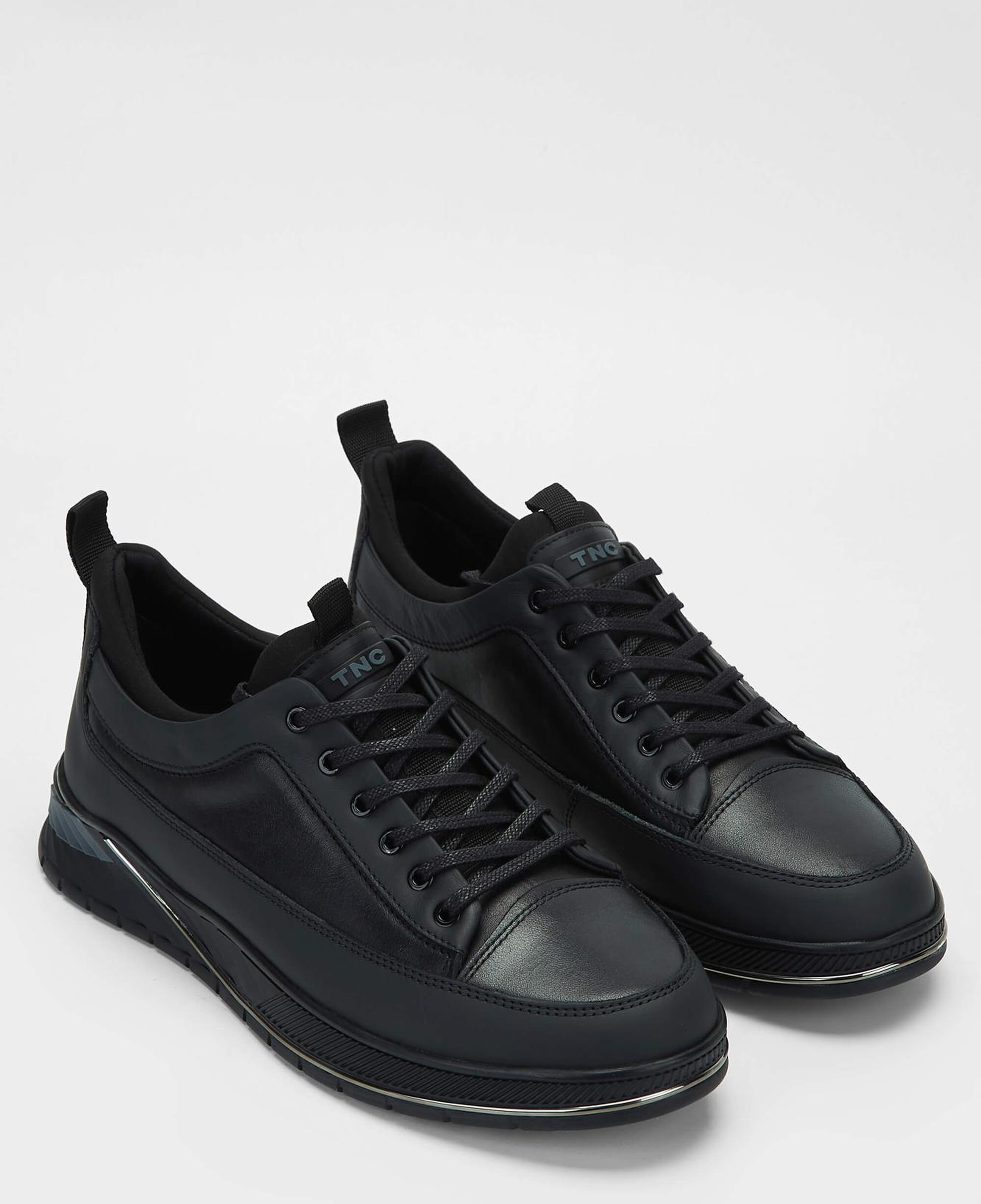 Tamer Tanca Erkek Hakiki Deri Siyah Sneakers & Spor Ayakkabı