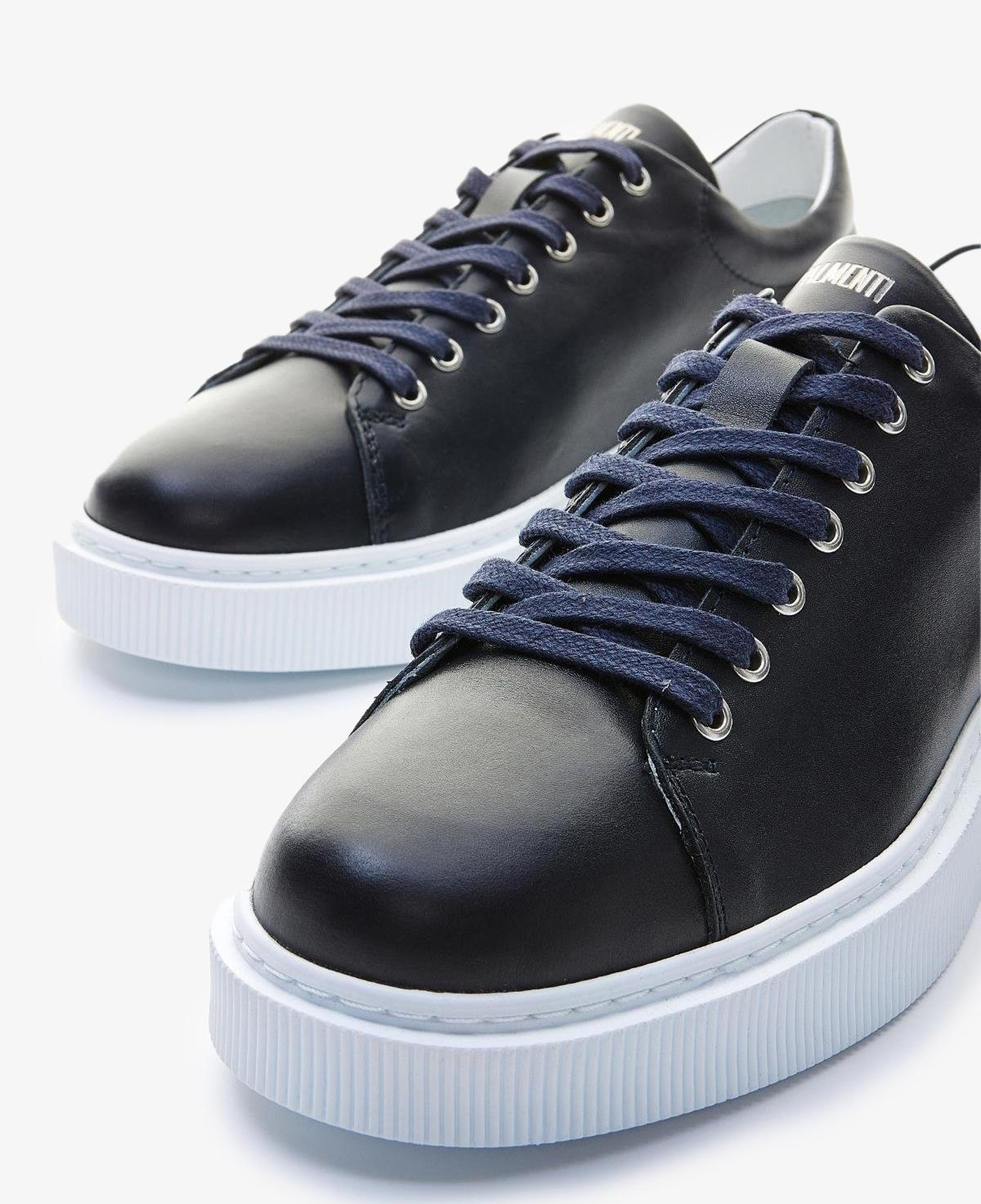 Valmenti Erkek Hakiki Deri Lacivert Spor Ayakkabı