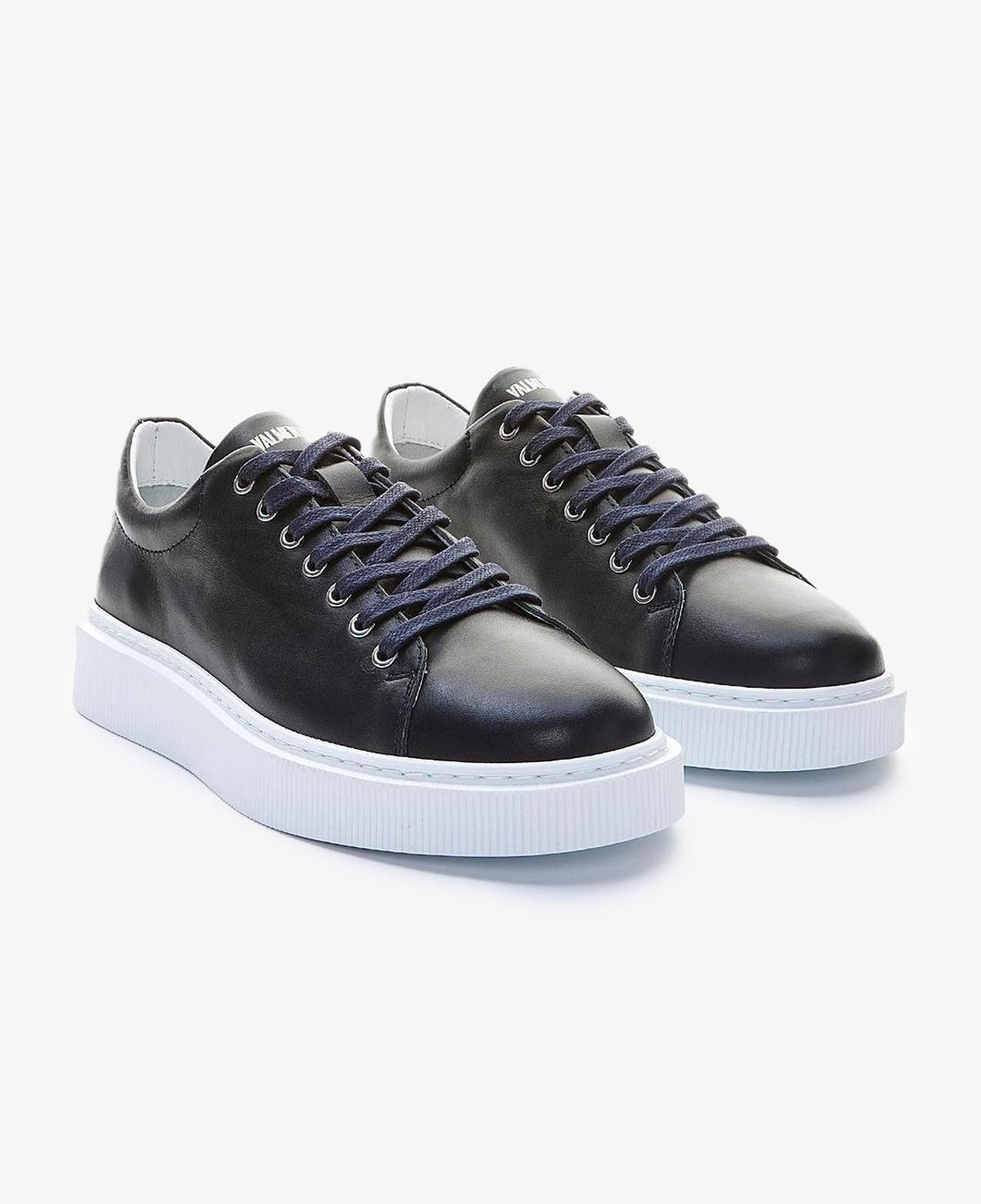 Valmenti Erkek Hakiki Deri Lacivert Spor Ayakkabı
