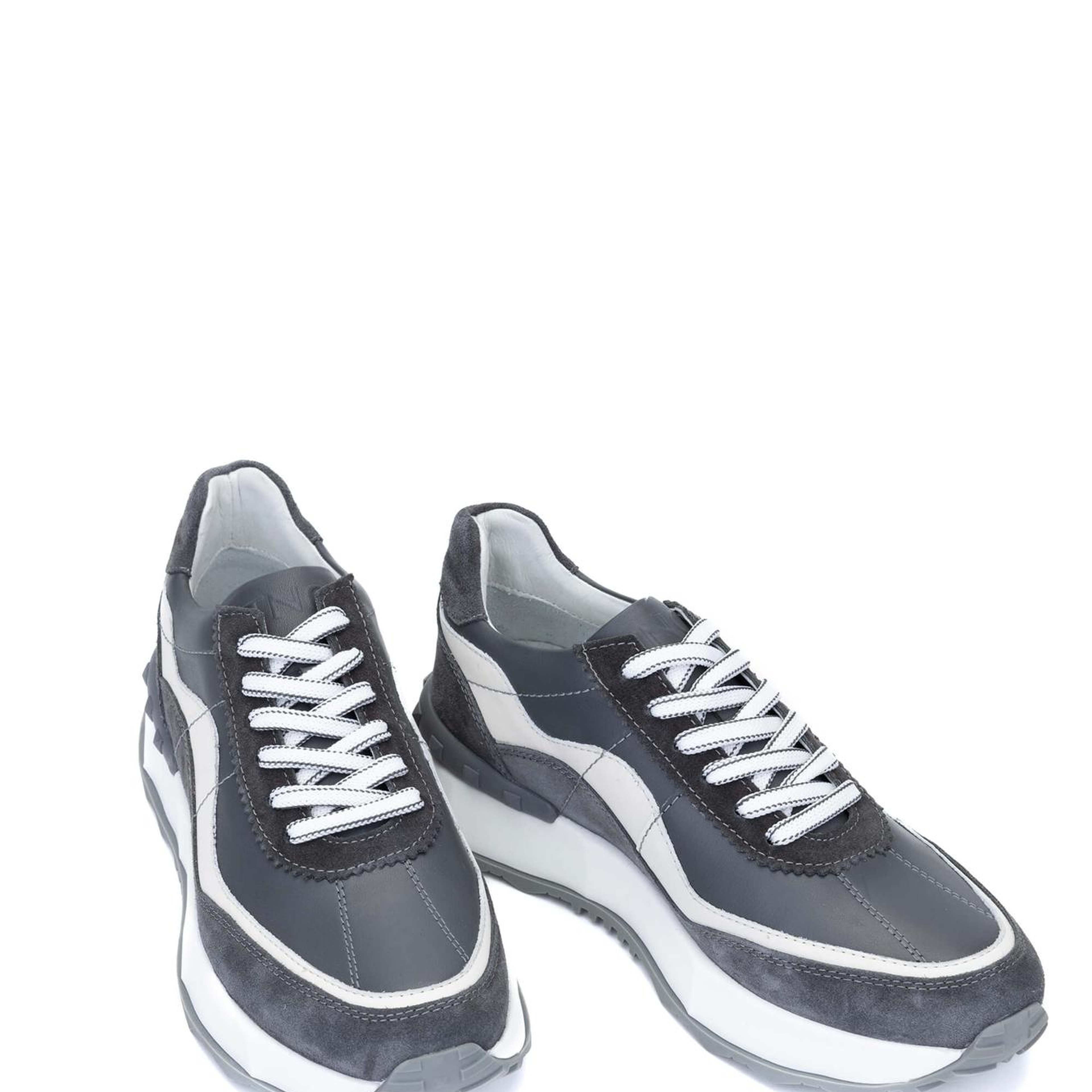 Tamer Tanca Erkek Hakiki Deri Gri Sneakers & Spor Ayakkabı