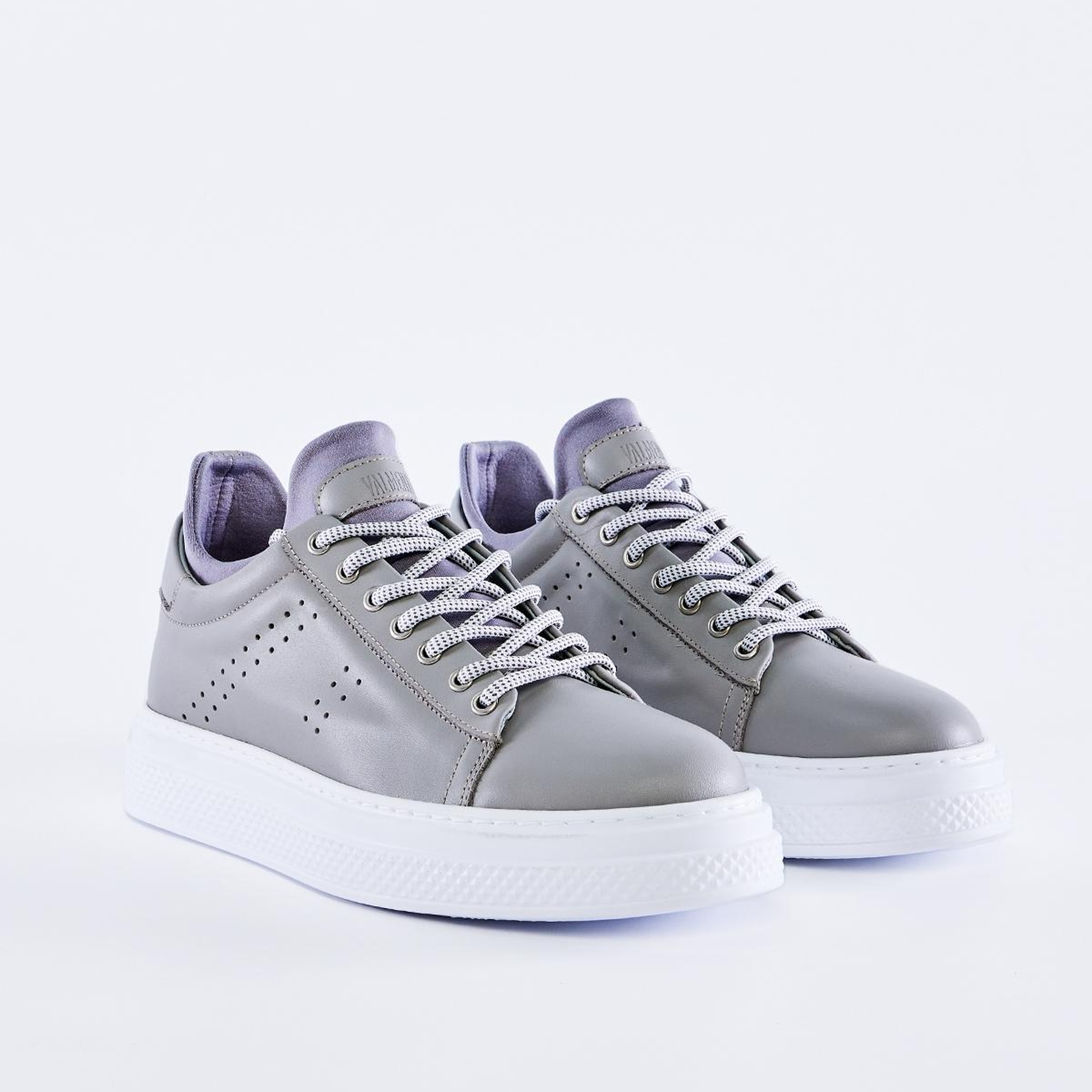 Valmenti Erkek Hakiki Deri Gri Spor Ayakkabı