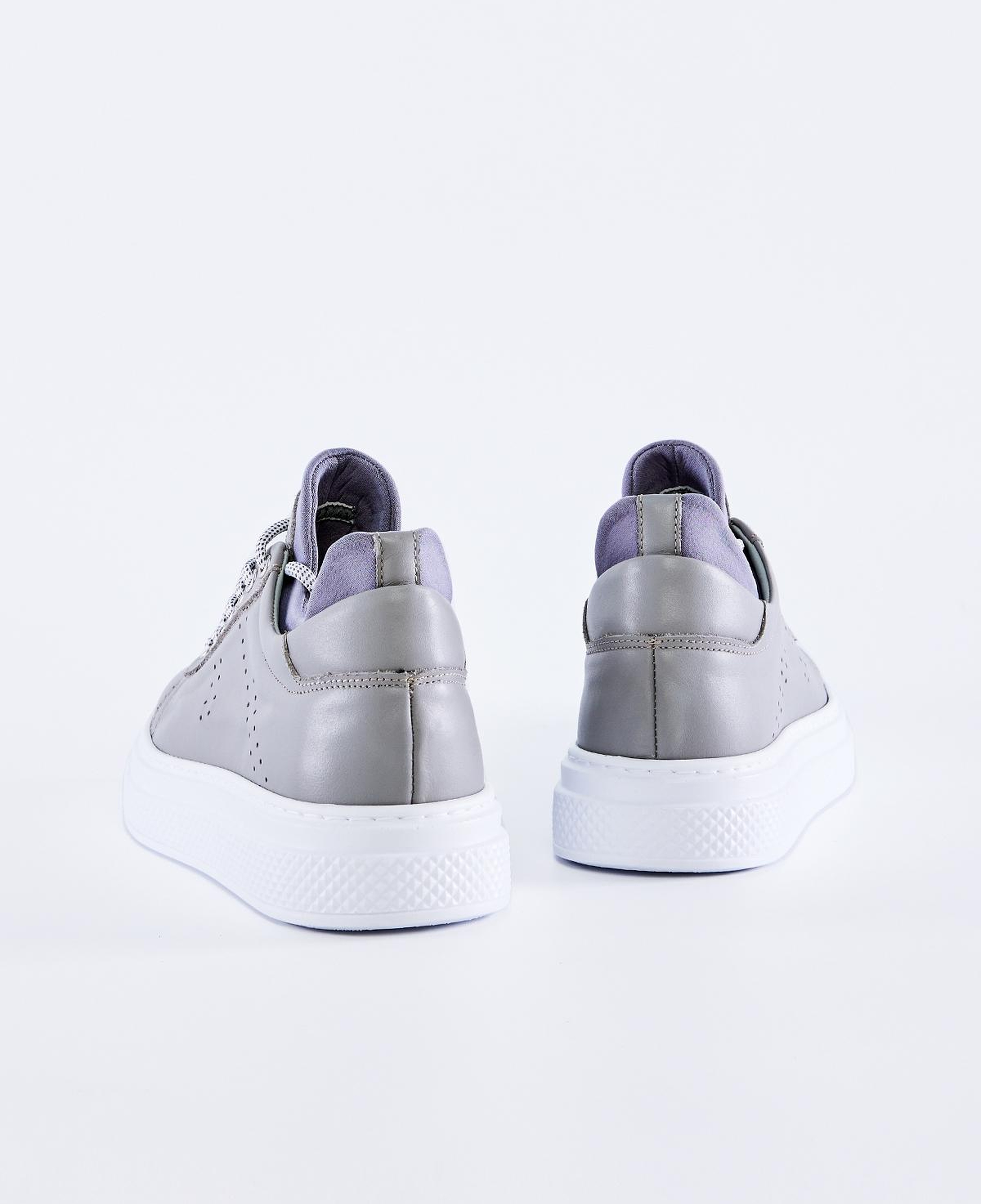 Valmenti Erkek Hakiki Deri Gri Spor Ayakkabı