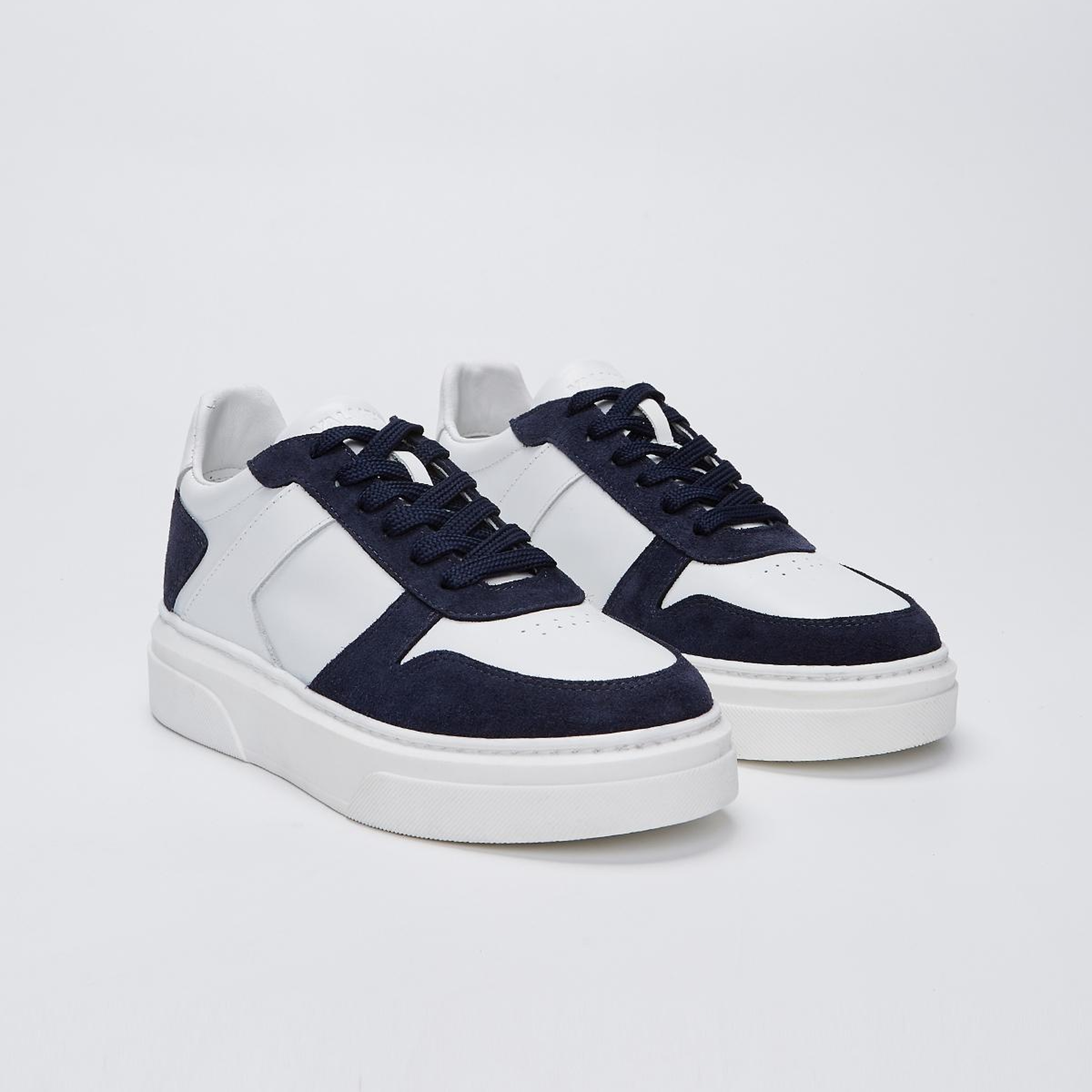 Valmenti Erkek Hakiki Deri Lacivert/Beyaz Spor Ayakkabı