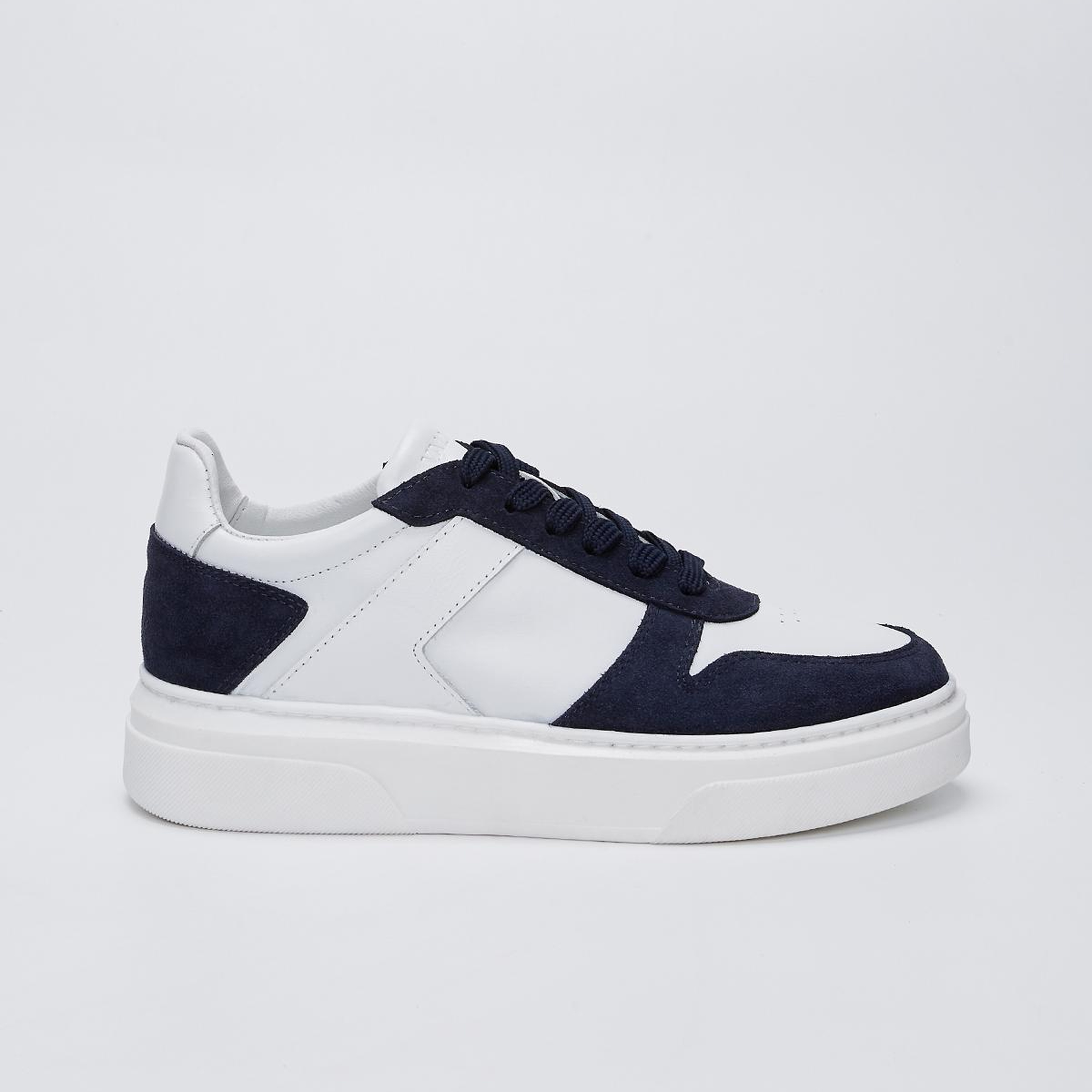 Valmenti Erkek Hakiki Deri Lacivert/Beyaz Spor Ayakkabı