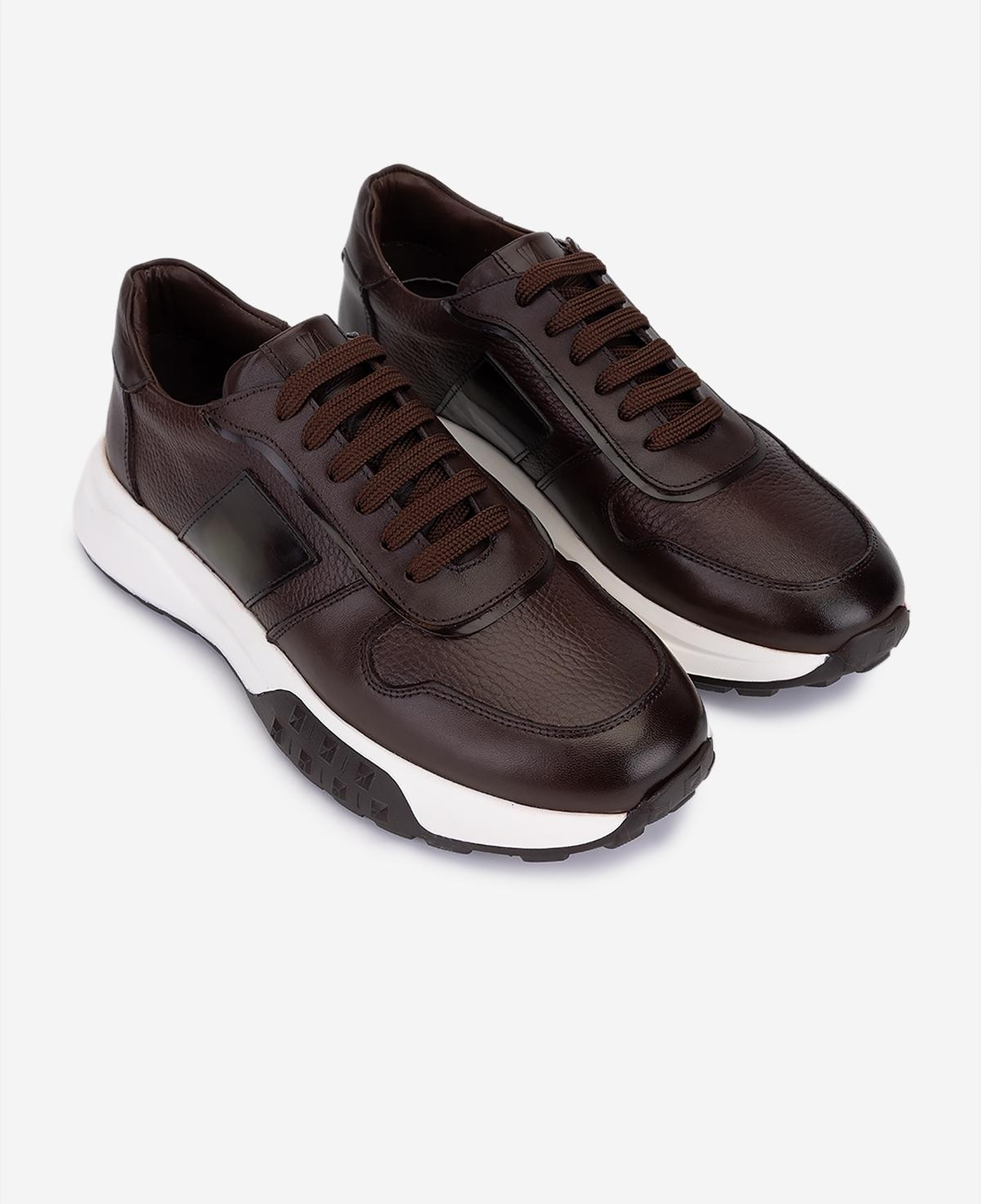 Valmenti Erkek Hakiki Deri Kahverengi Sneakers & Spor Ayakkabı