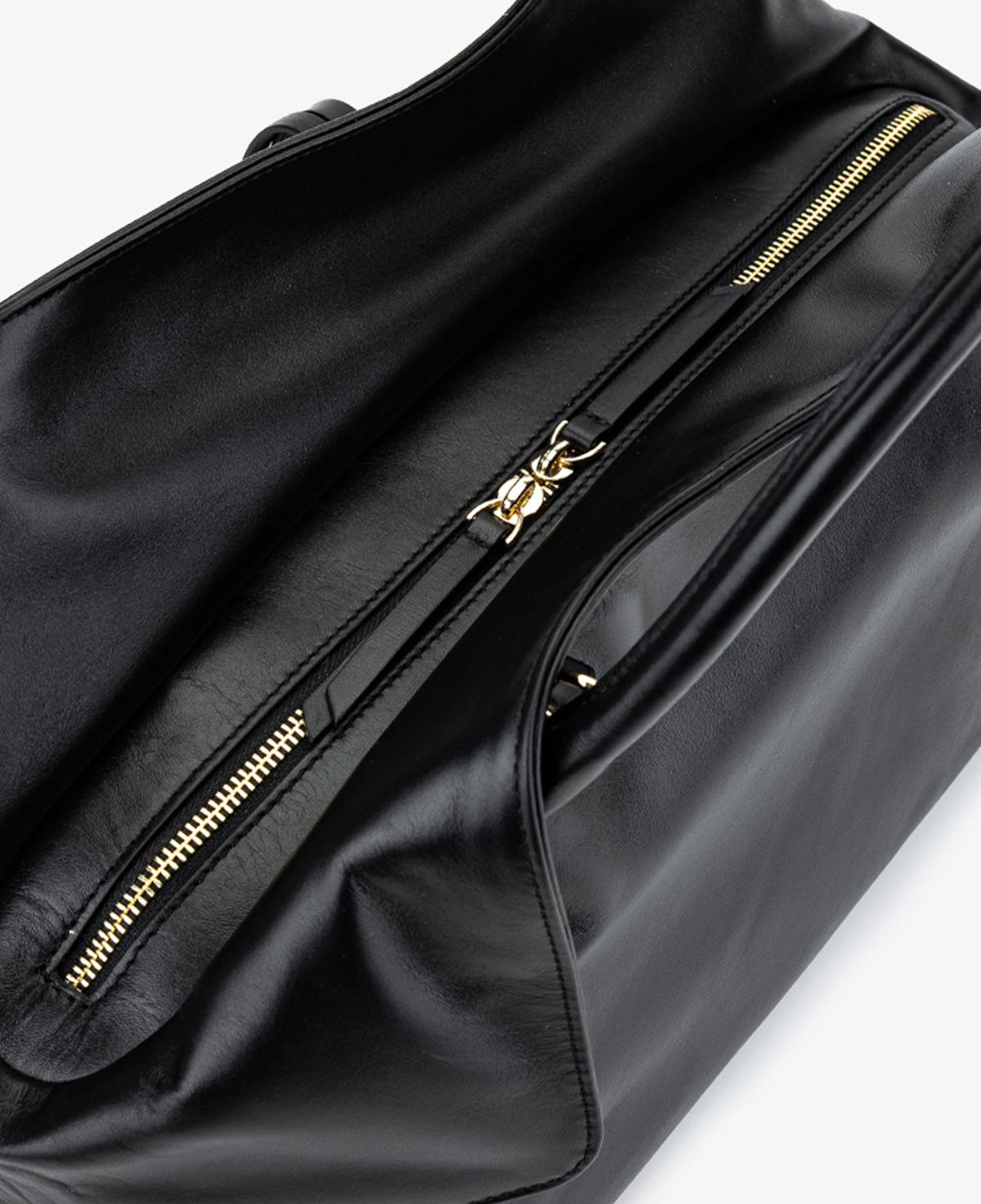 Valmenti Kadın Hakiki Deri Siyah Kol Çantası