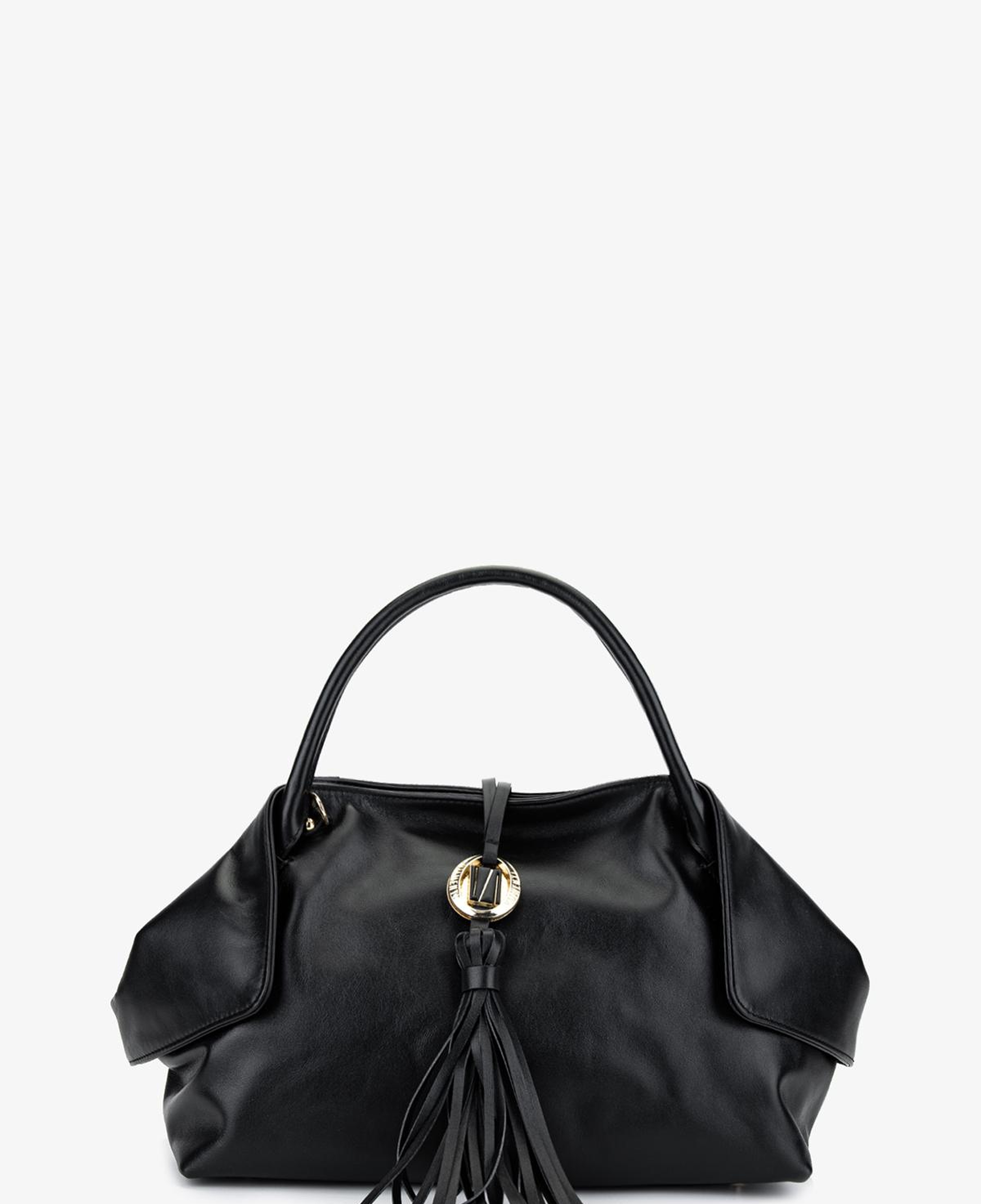 Valmenti Kadın Hakiki Deri Siyah Kol Çantası