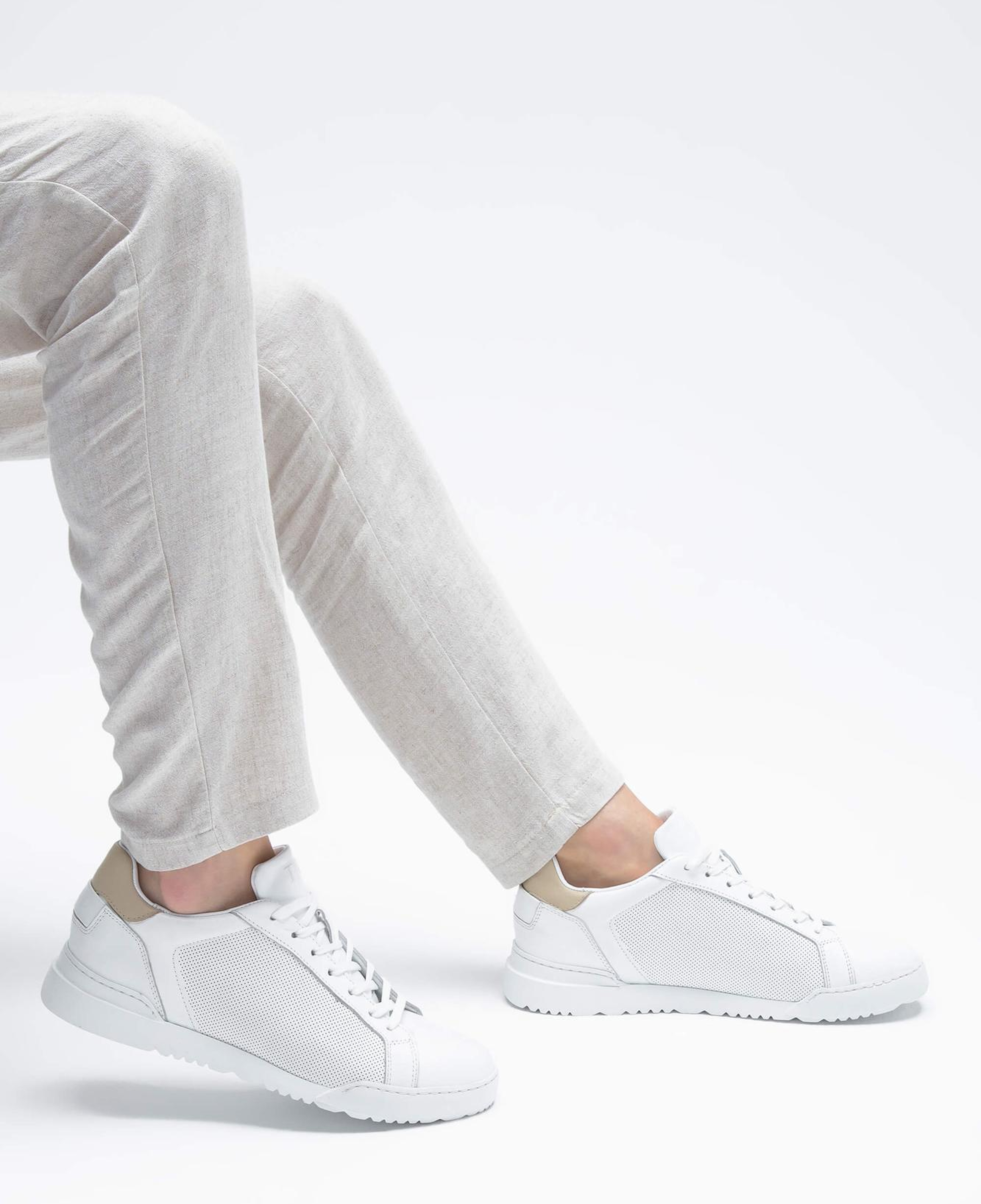 Tamer Tanca Erkek Hakiki Deri Beyaz Sneakers & Spor Ayakkabı