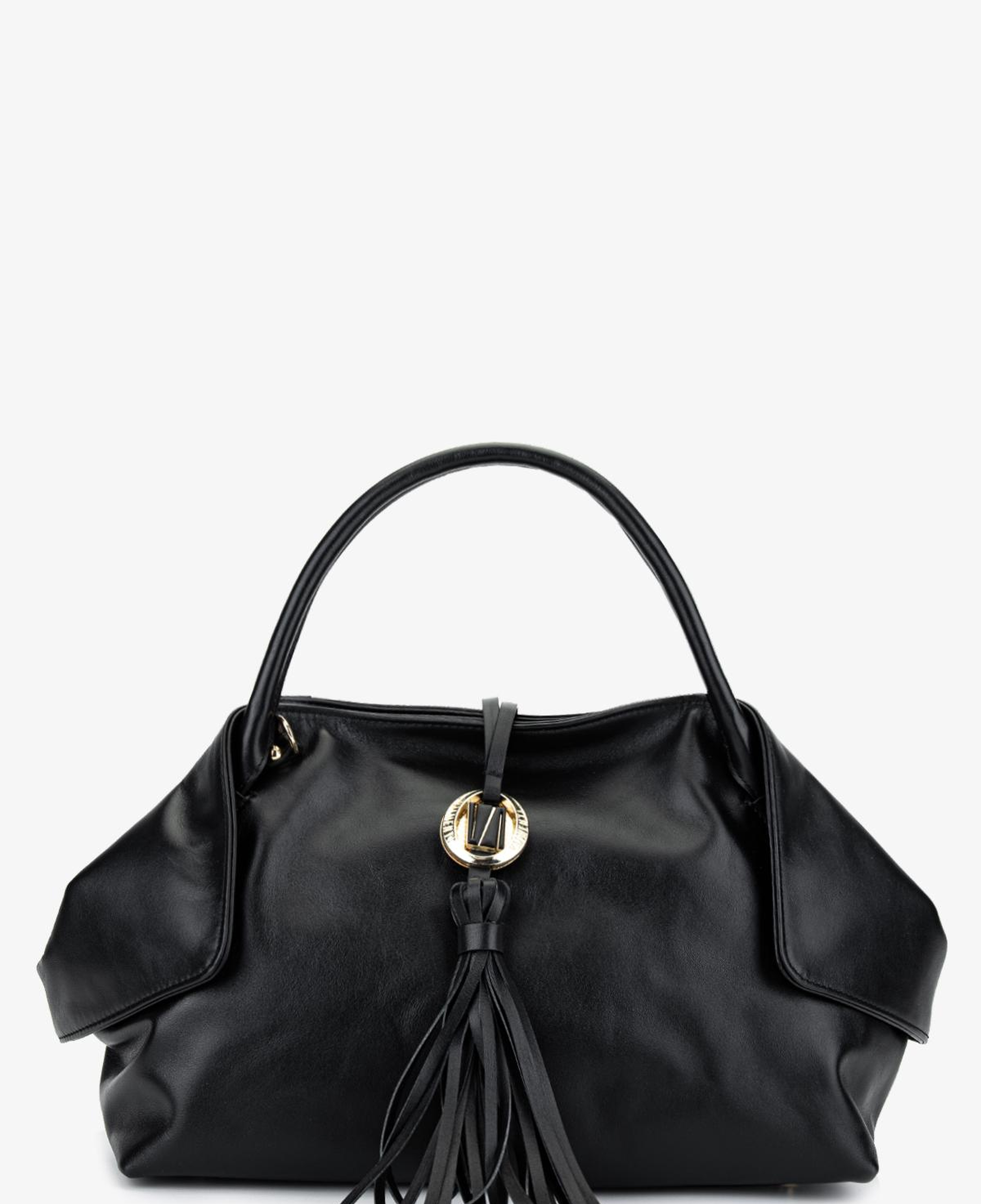 Valmenti Kadın Hakiki Deri Siyah Kol Çantası