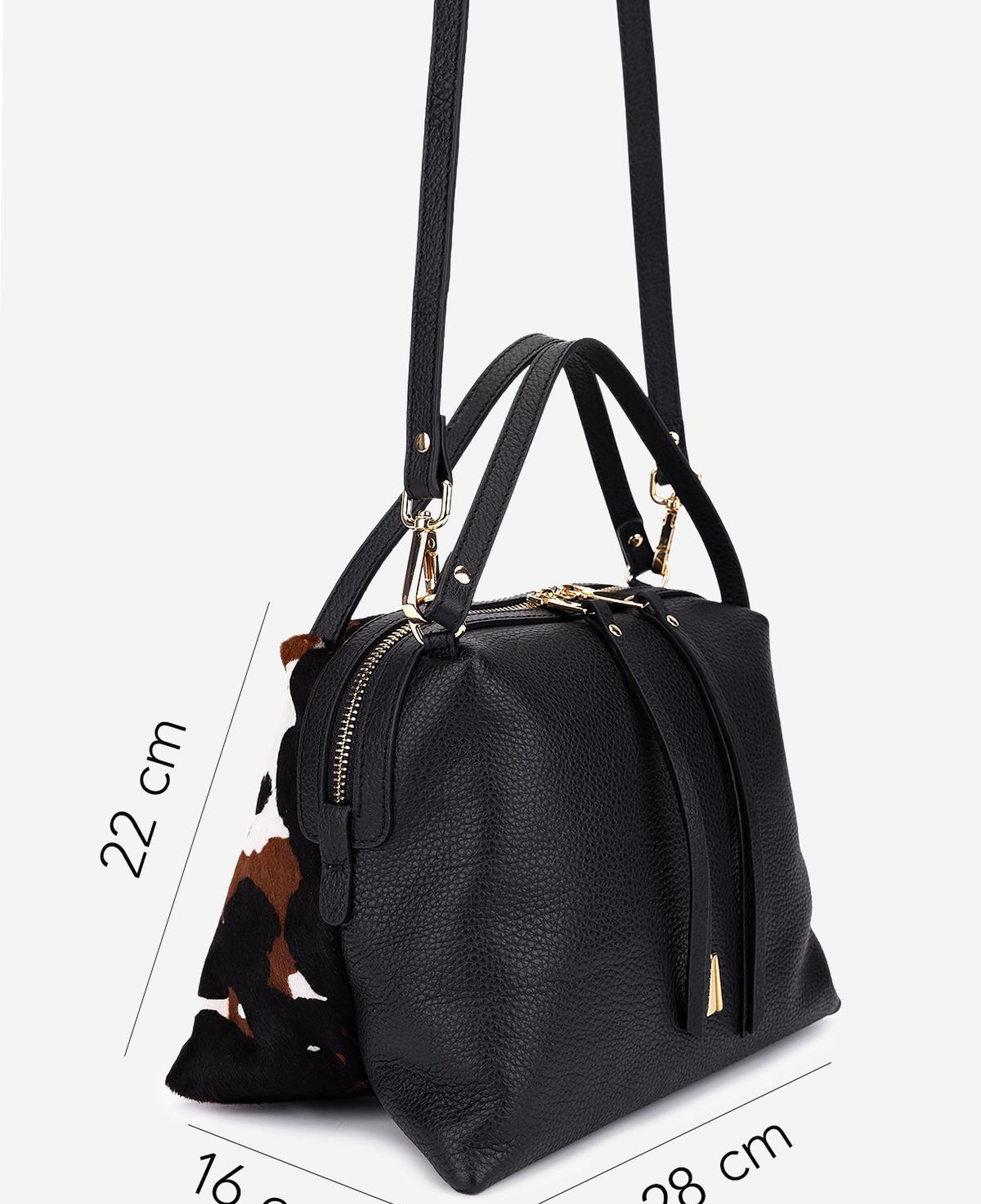 Valmenti Kadın Hakiki Deri Siyah Kol Çantası