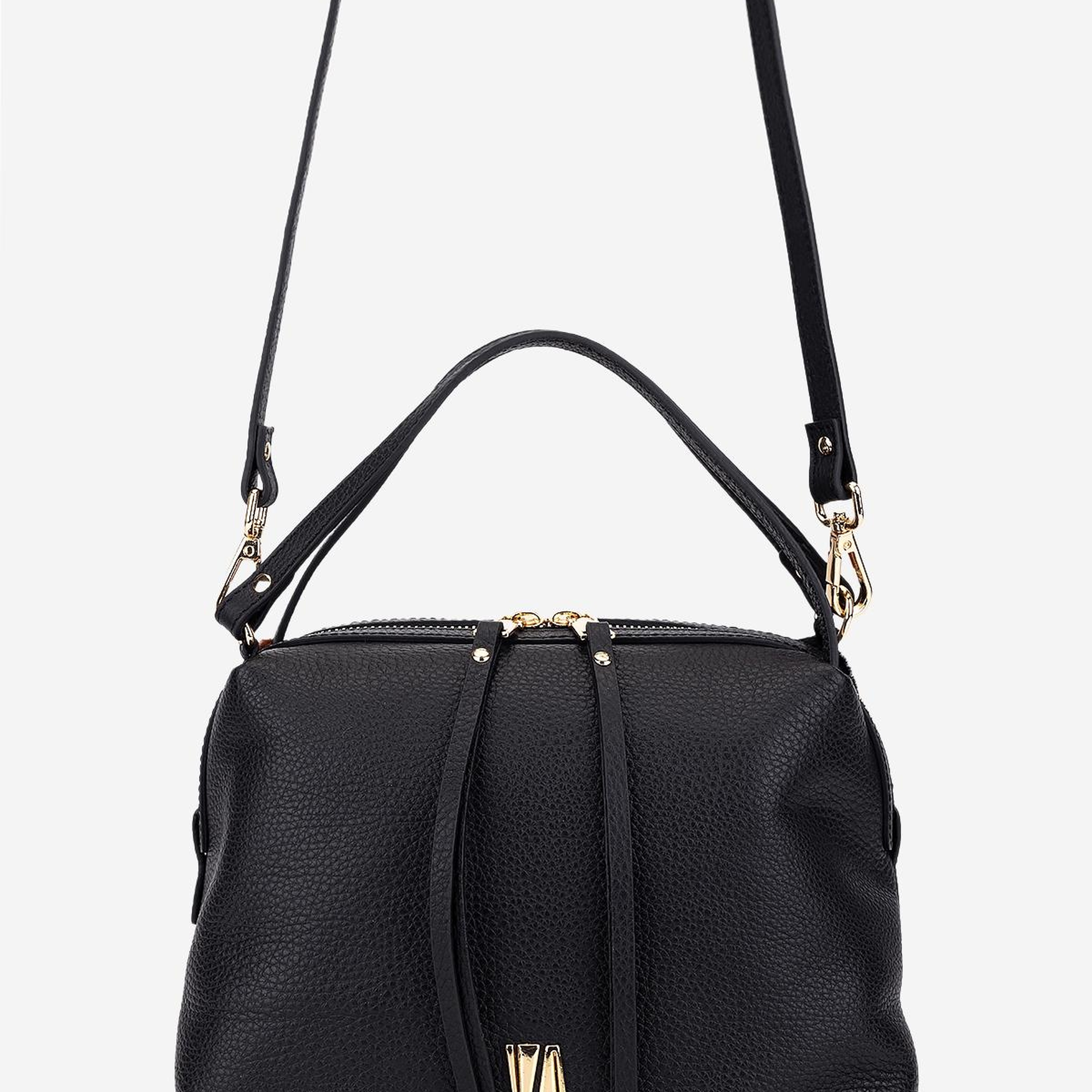 Valmenti Kadın Hakiki Deri Siyah Kol Çantası