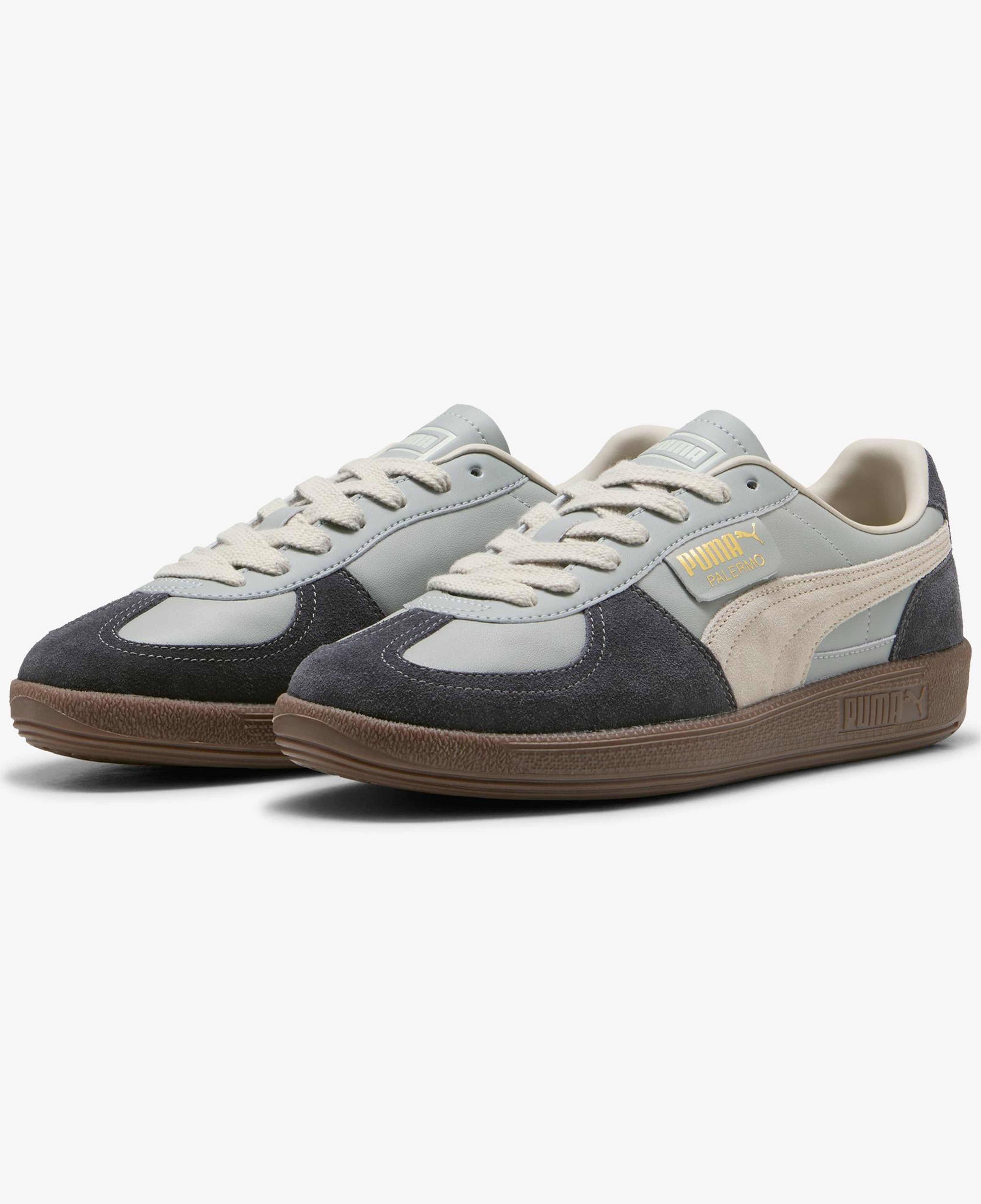 Puma Palermo Leather Unisex Gri Spor Ayakkabı