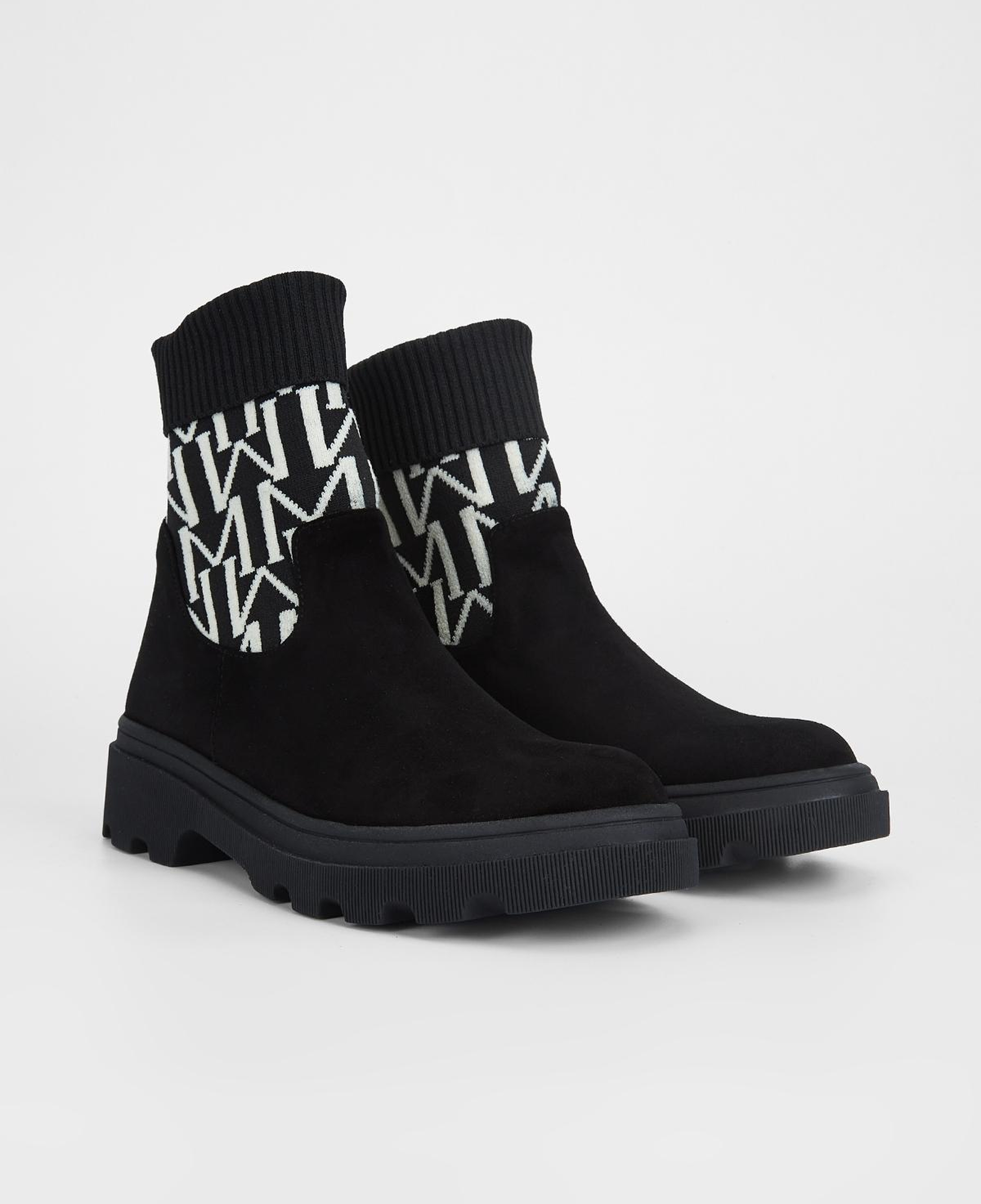 Valmenti Kadın Hakiki Deri Siyah Süet Düz Bot