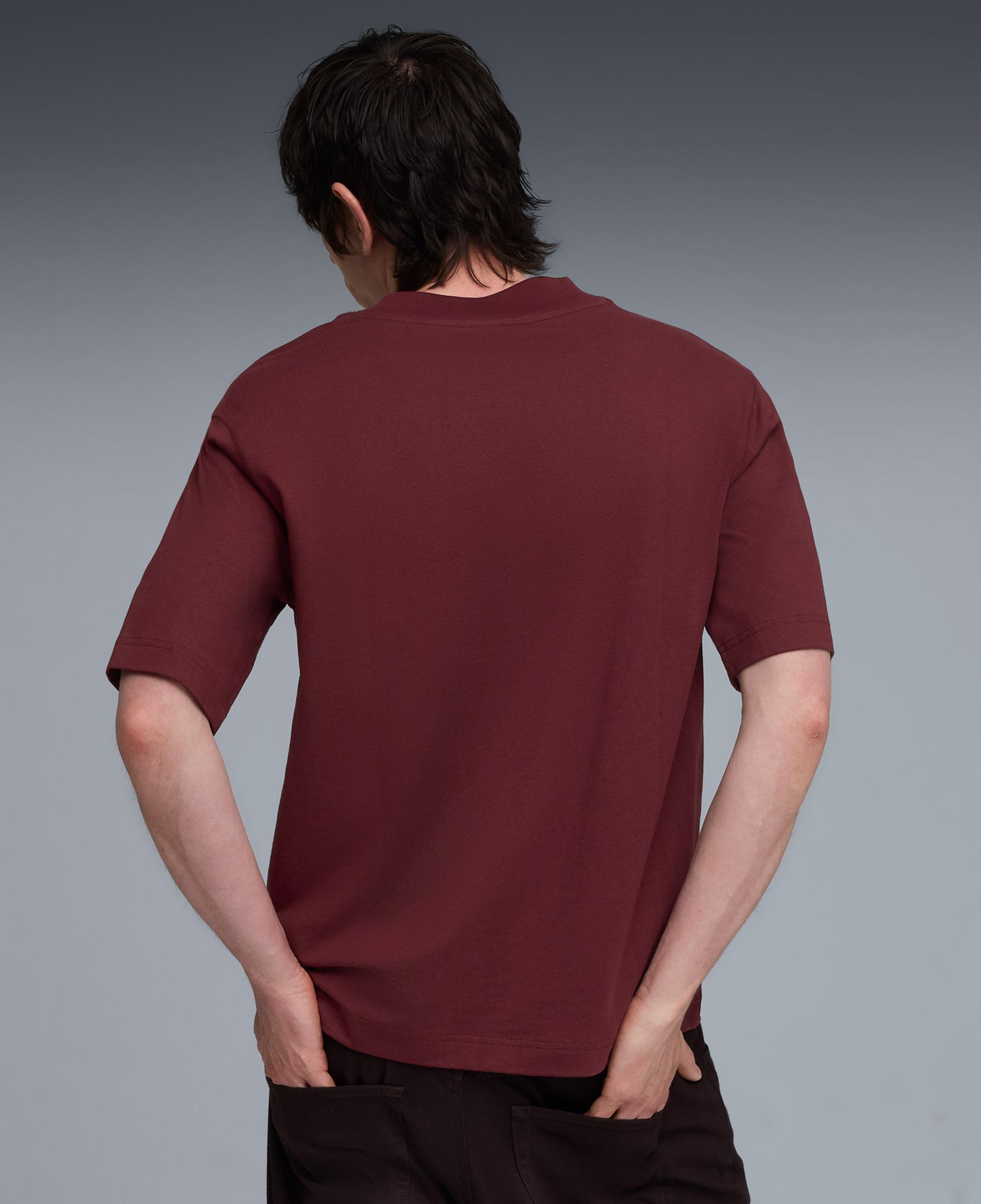 Puma Essentials Graphic Boxy Unisex Bordo T-Shirt