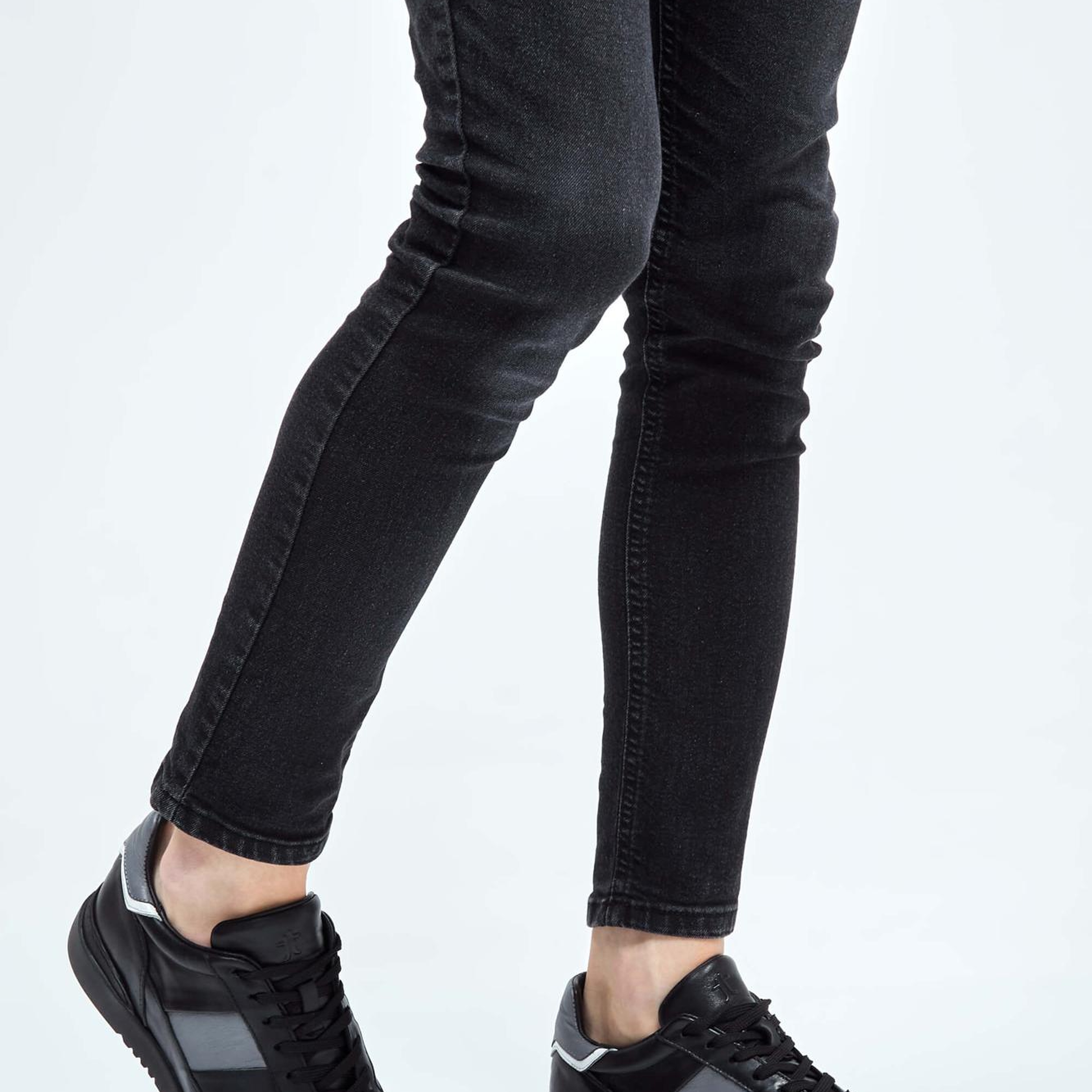 Tamer Tanca Erkek Hakiki Deri Siyah Sneakers & Spor Ayakkabı