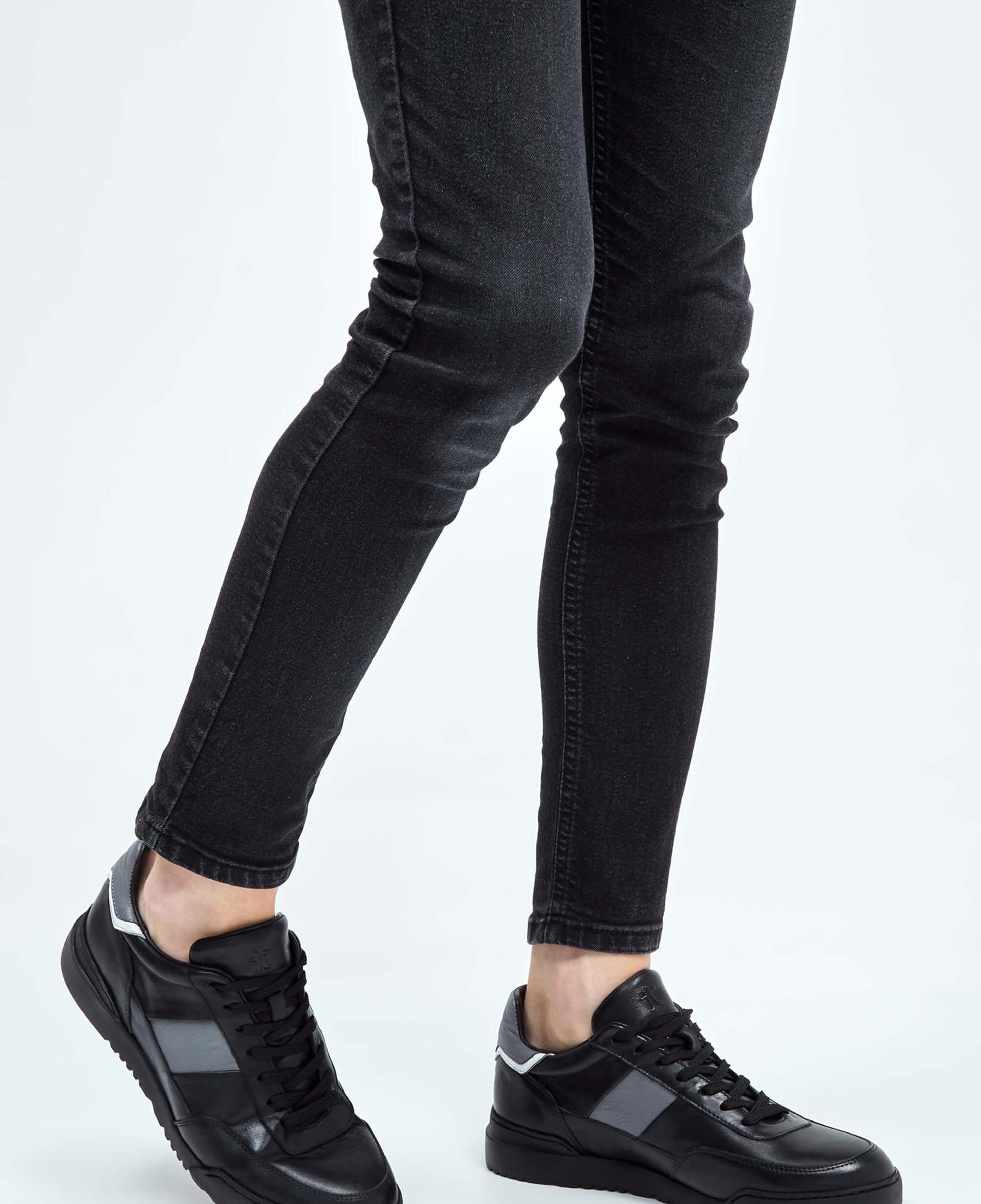 Tamer Tanca Erkek Hakiki Deri Siyah Sneakers & Spor Ayakkabı