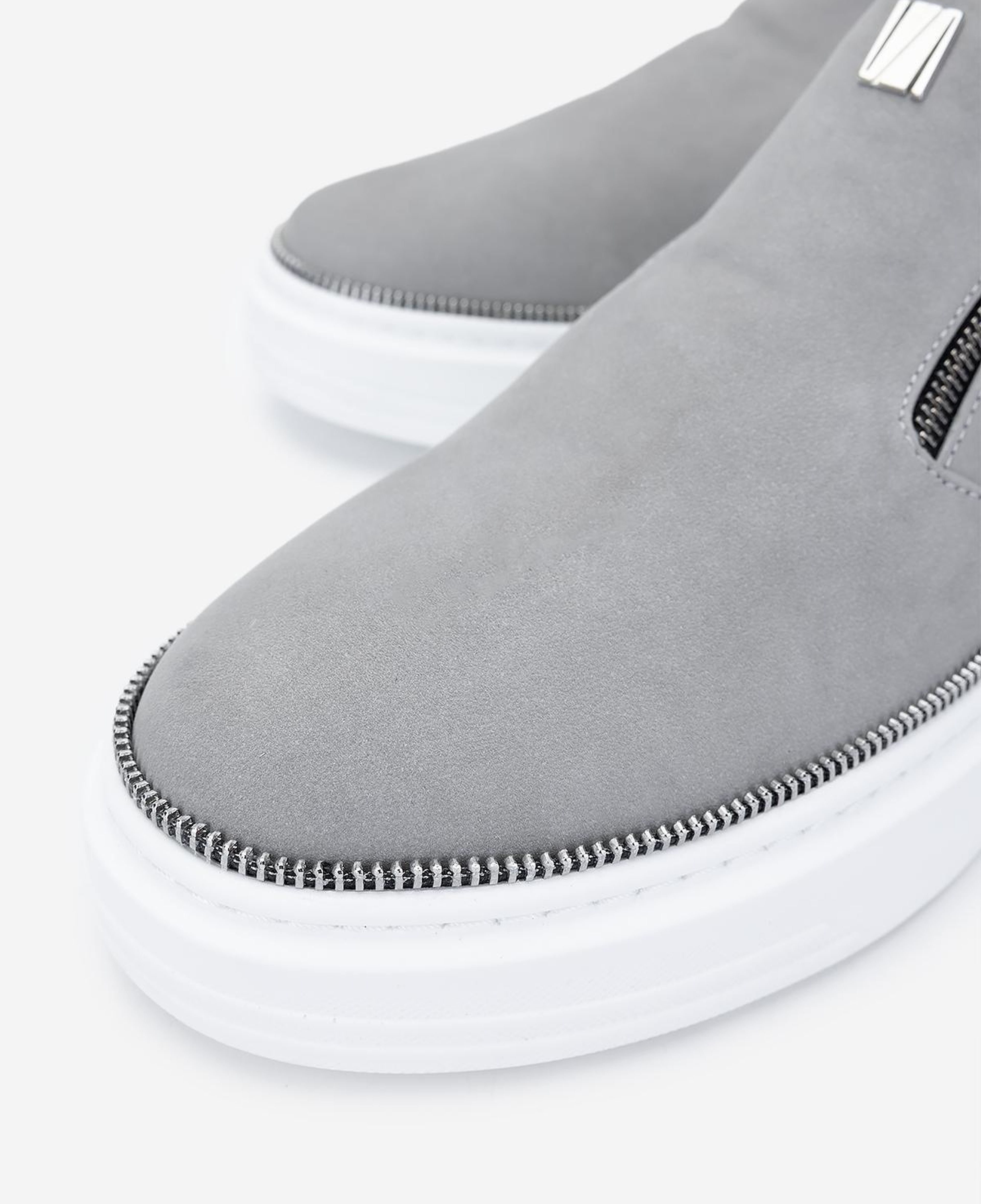 Valmenti Erkek Hakiki Deri Gri Nubuk Sneakers & Spor Ayakkabı