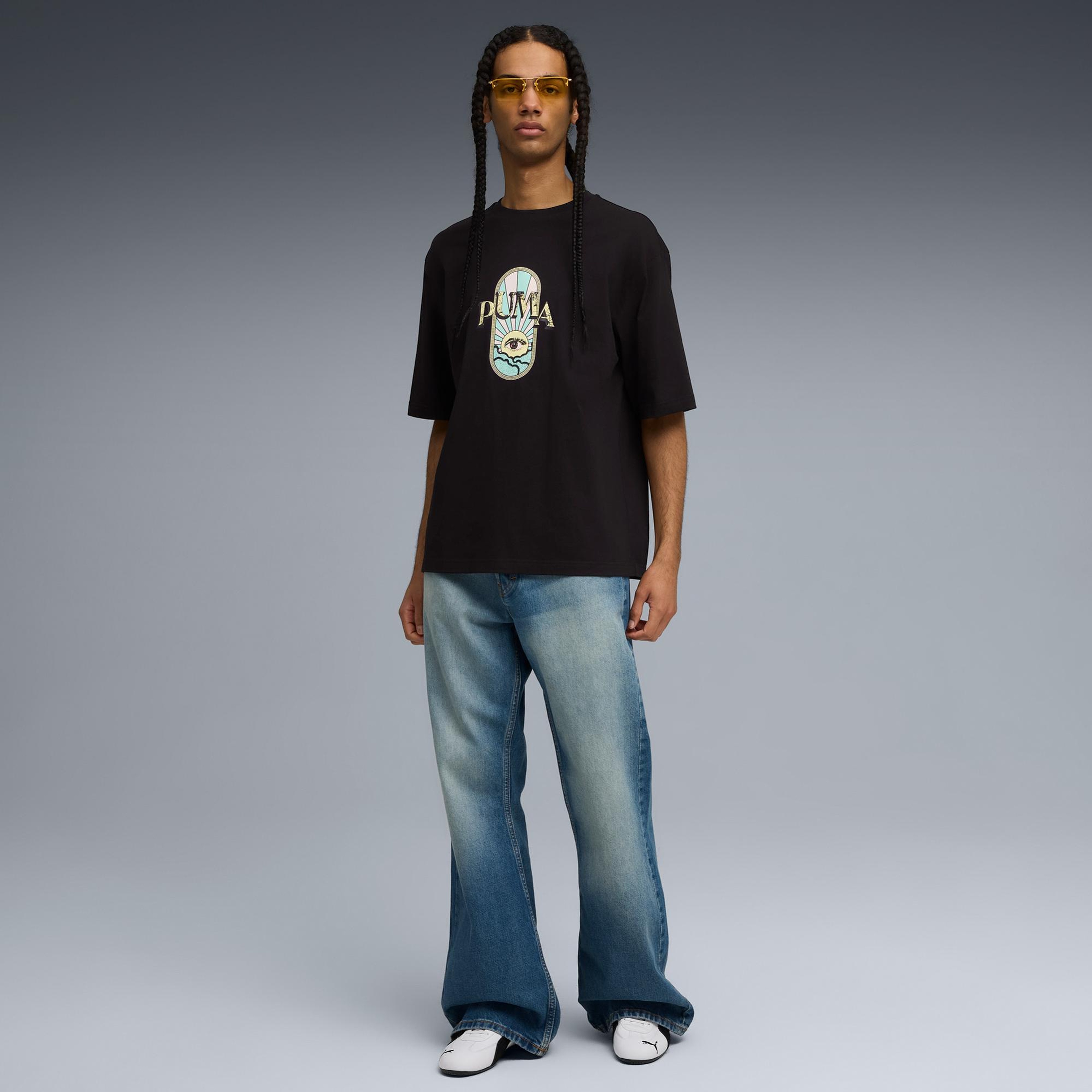 Puma Graphic Erkek Siyah T-Shirt