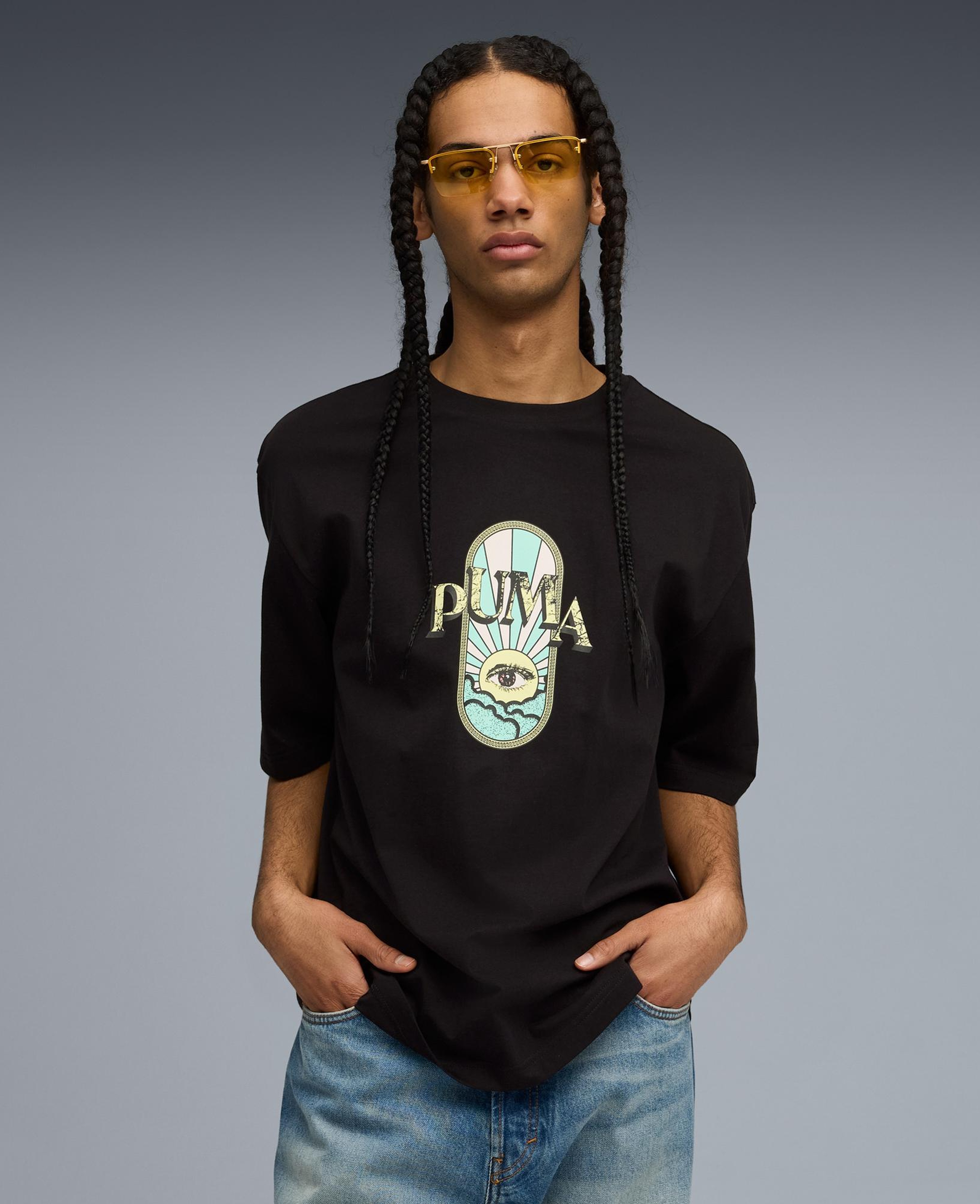 Puma Graphic Erkek Siyah T-Shirt