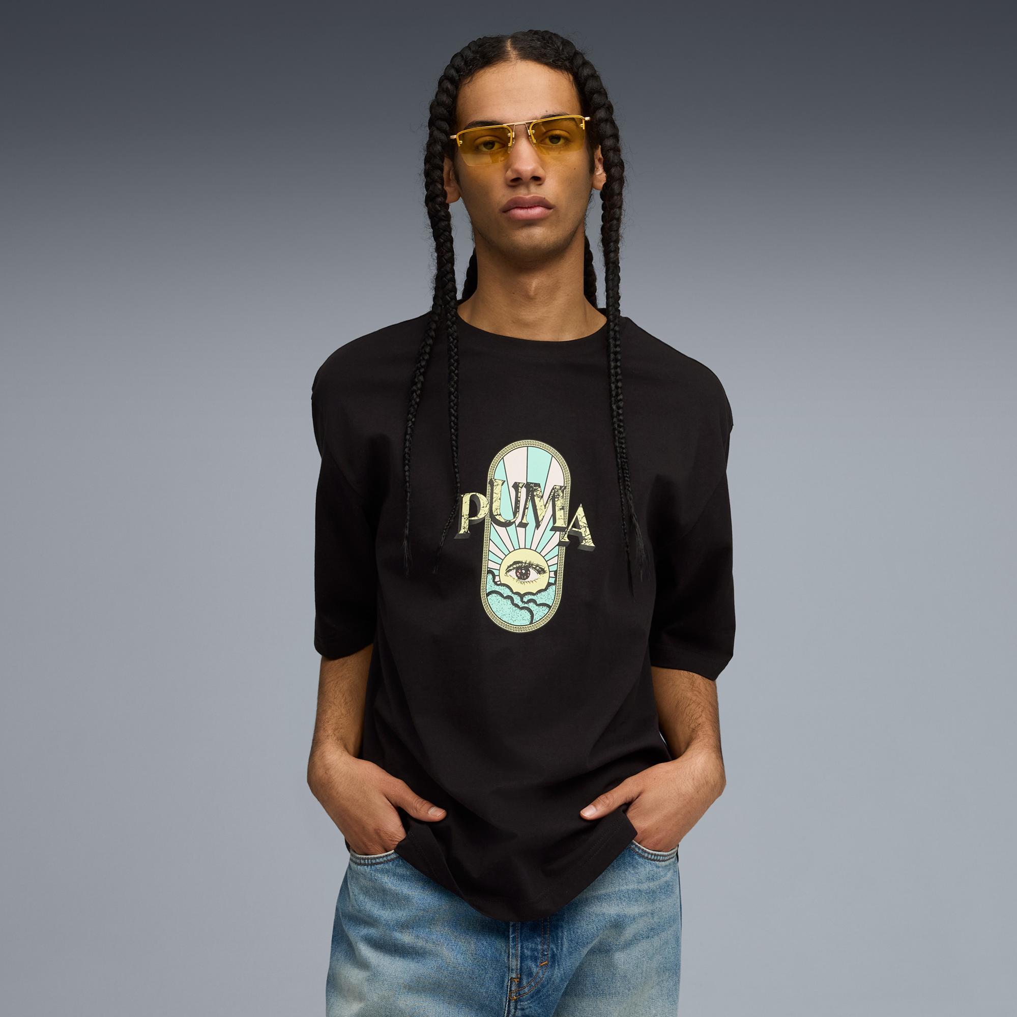 Puma Graphic Erkek Siyah T-Shirt
