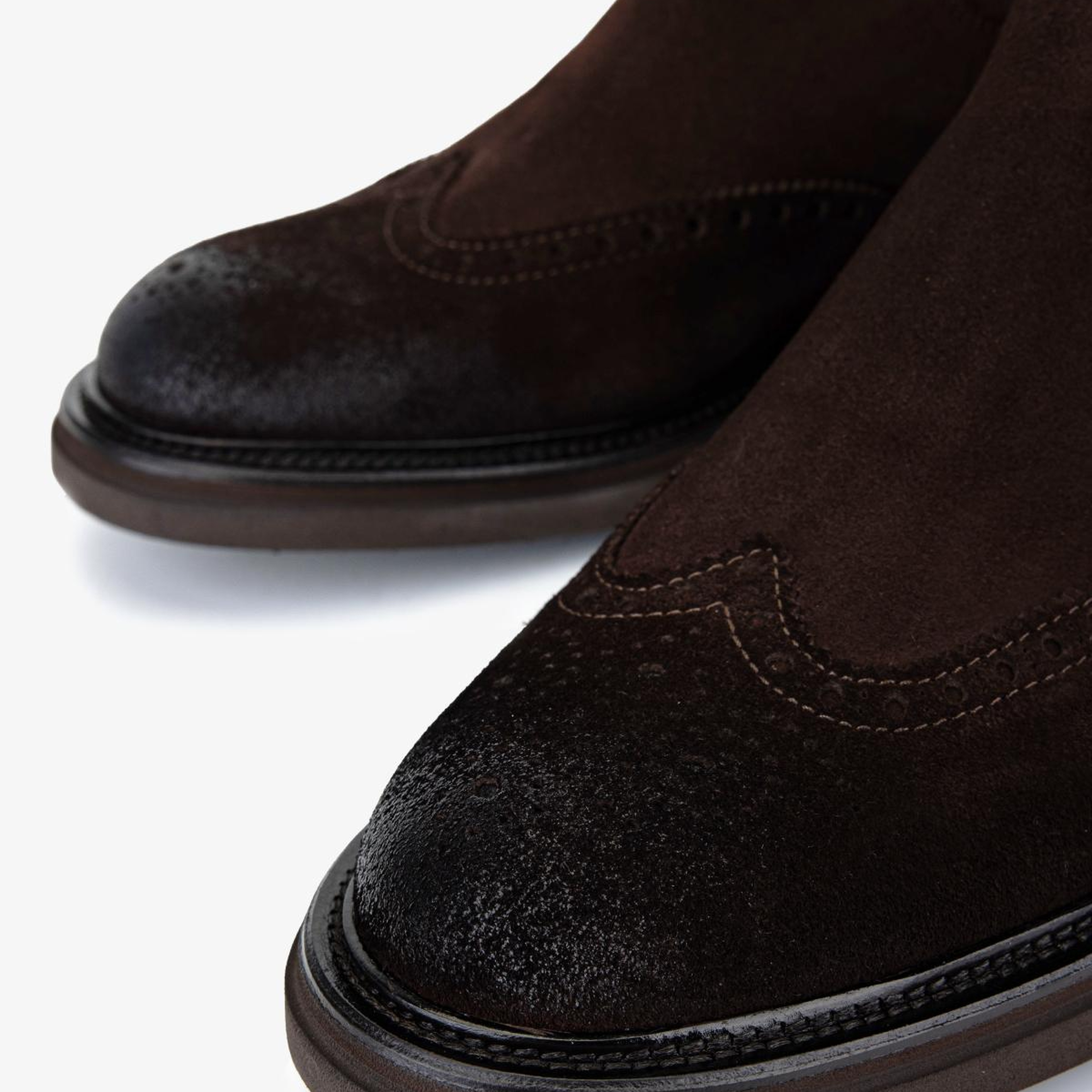 Valmenti Erkek Hakiki Deri Kahverengi Süet Düz Bot