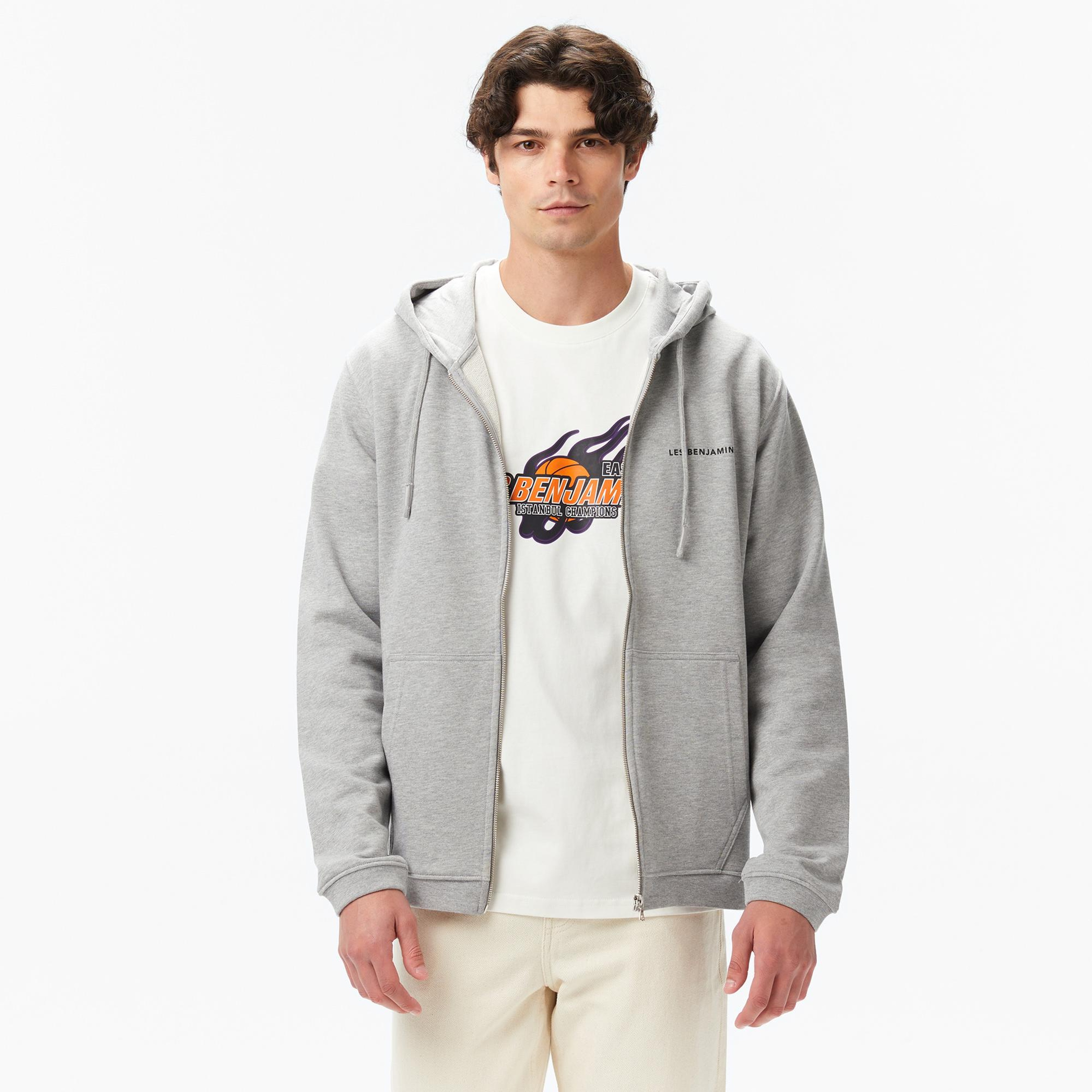 Les Benjamins Erkek Gri Sweatshirt