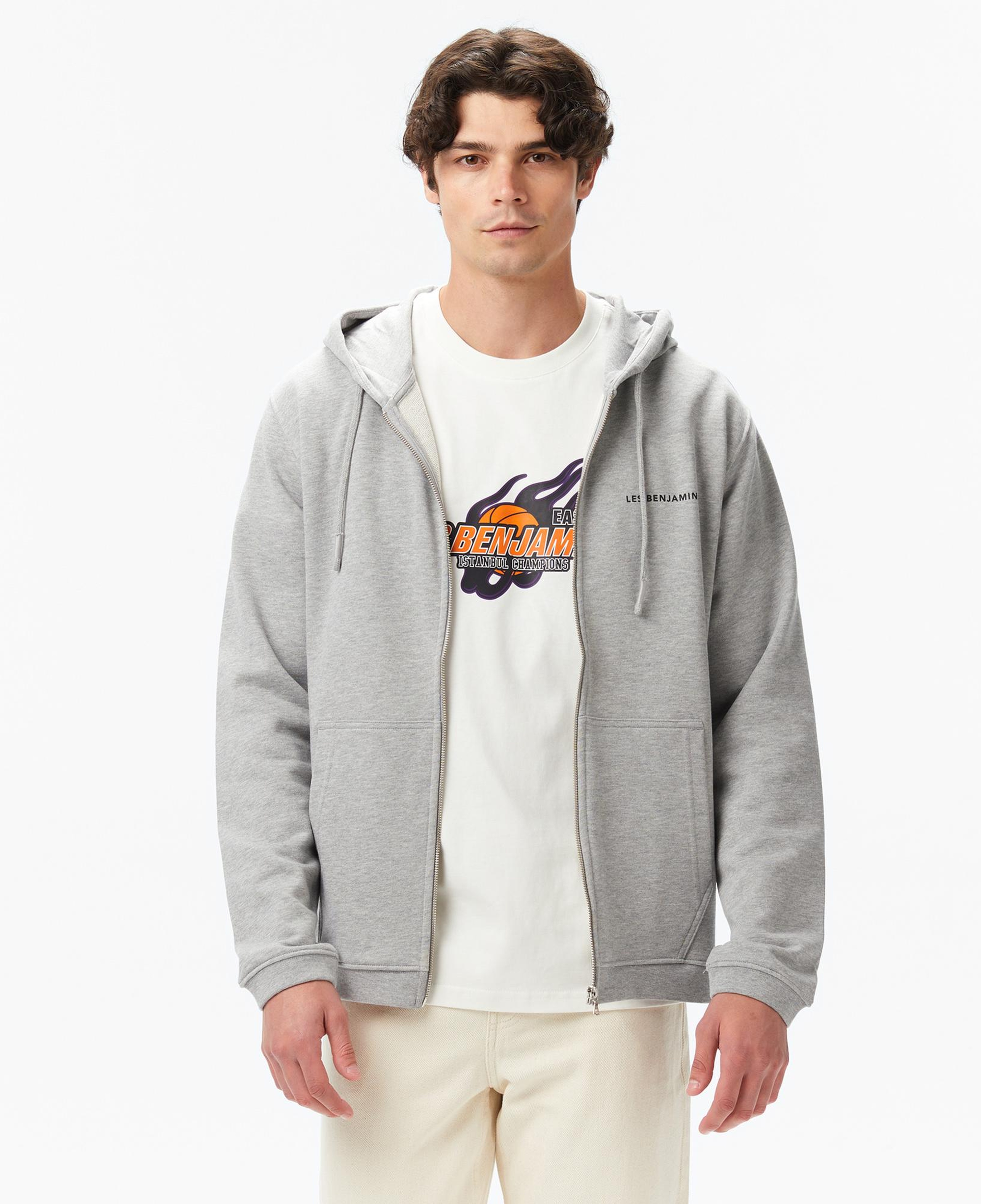 Les Benjamins Erkek Gri Sweatshirt