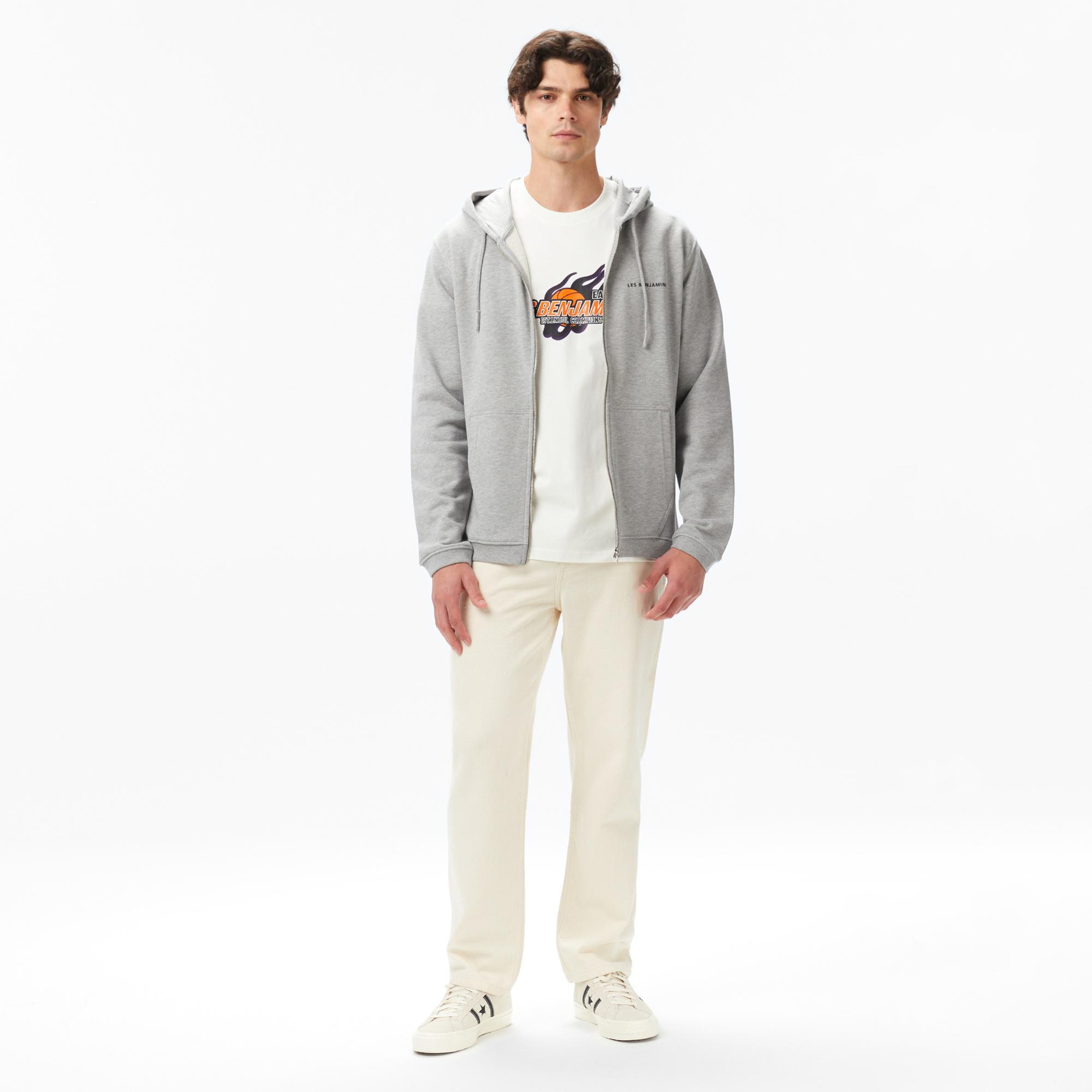 Les Benjamins Erkek Gri Sweatshirt