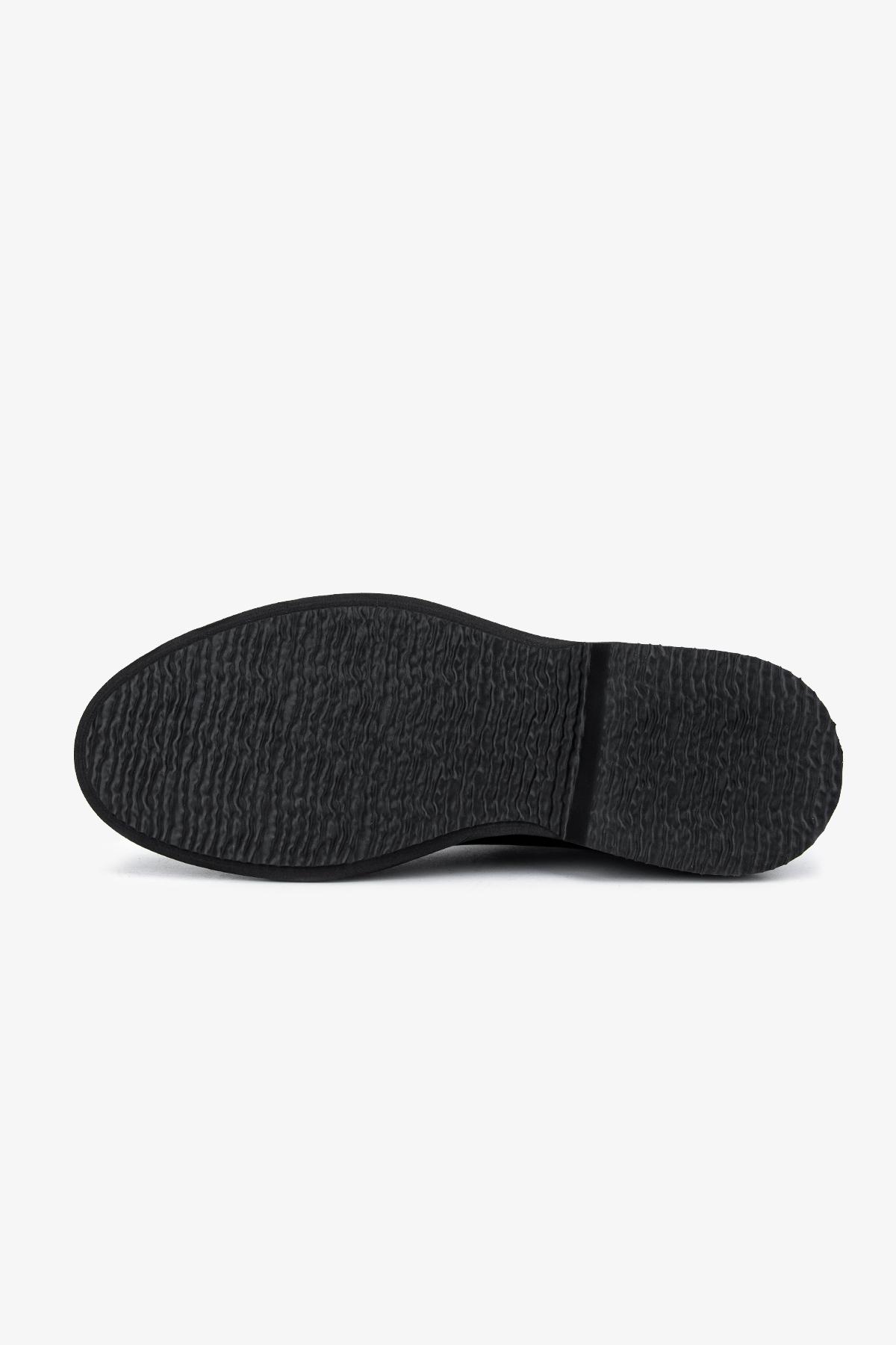 Valmenti Erkek Hakiki Deri Siyah Düz Bot