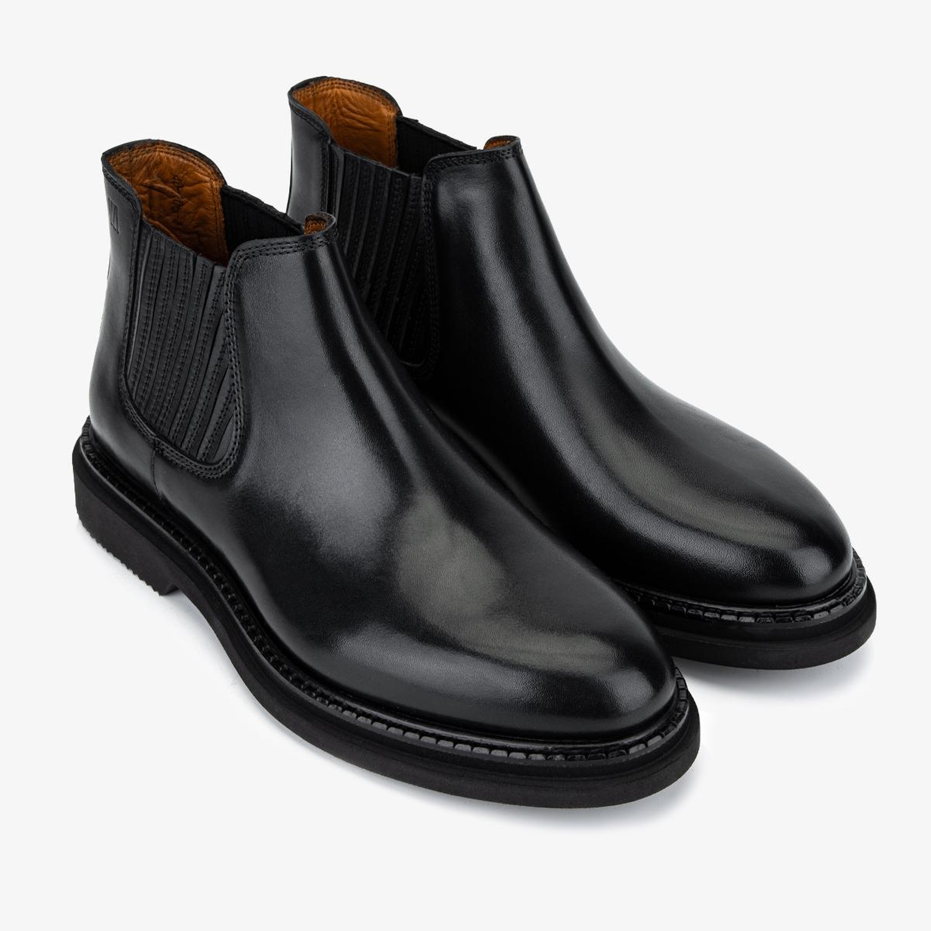 Valmenti Erkek Hakiki Deri Siyah Düz Bot