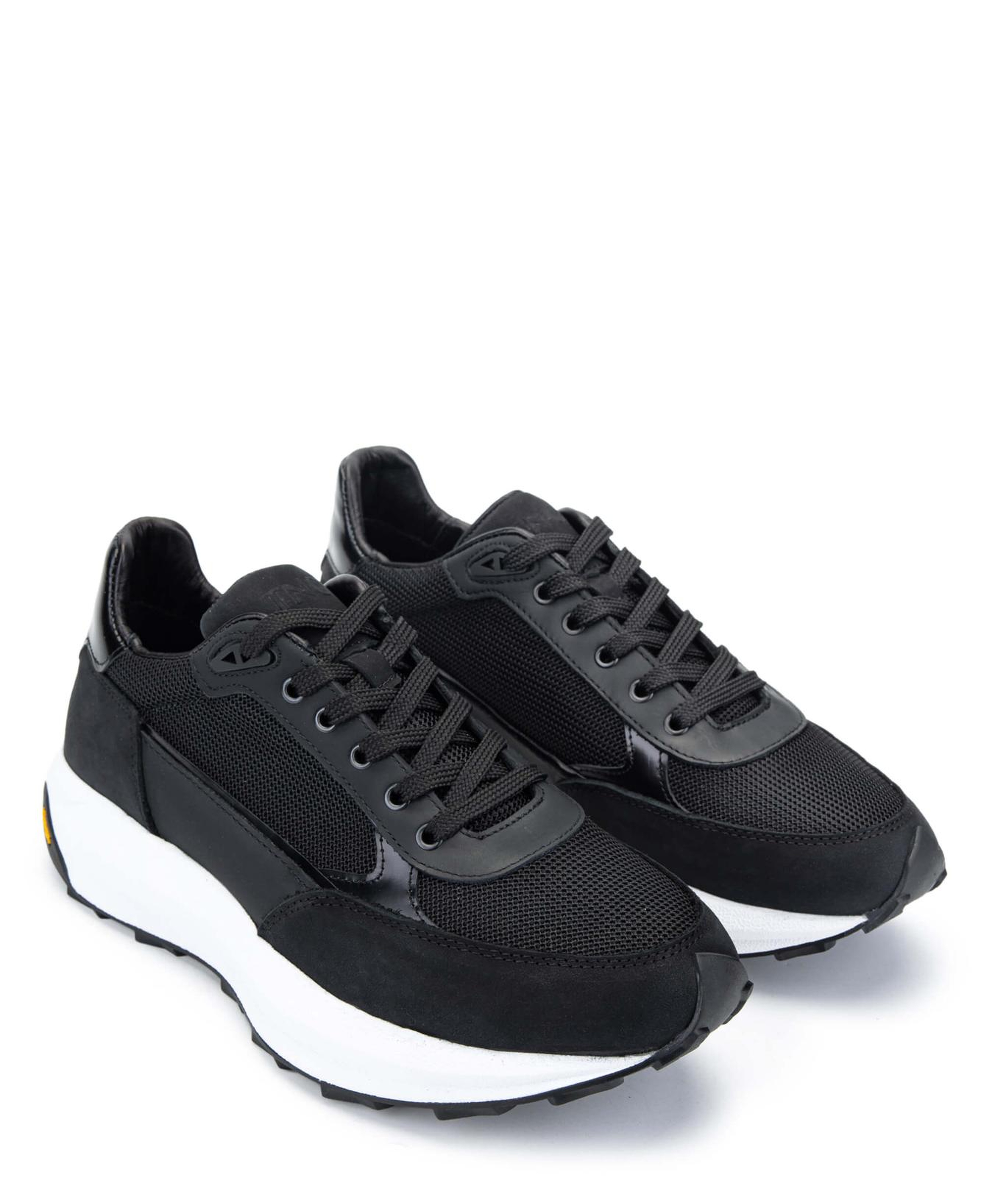 Tamer Tanca Erkek Hakiki Deri Siyah Sneakers & Spor Ayakkabı